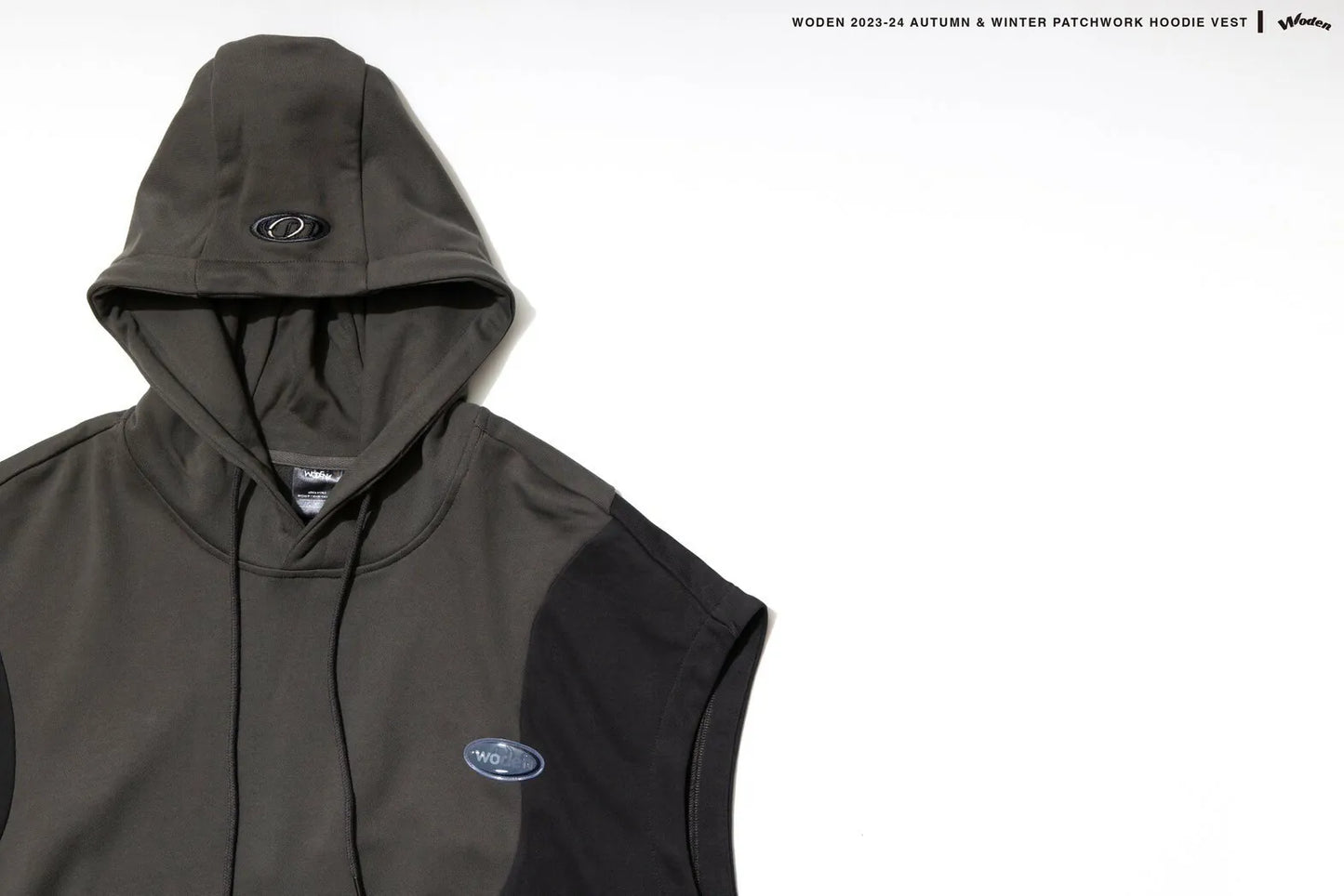 WODEN 2023 Autumn & Winter Patchwork hoodie Vest