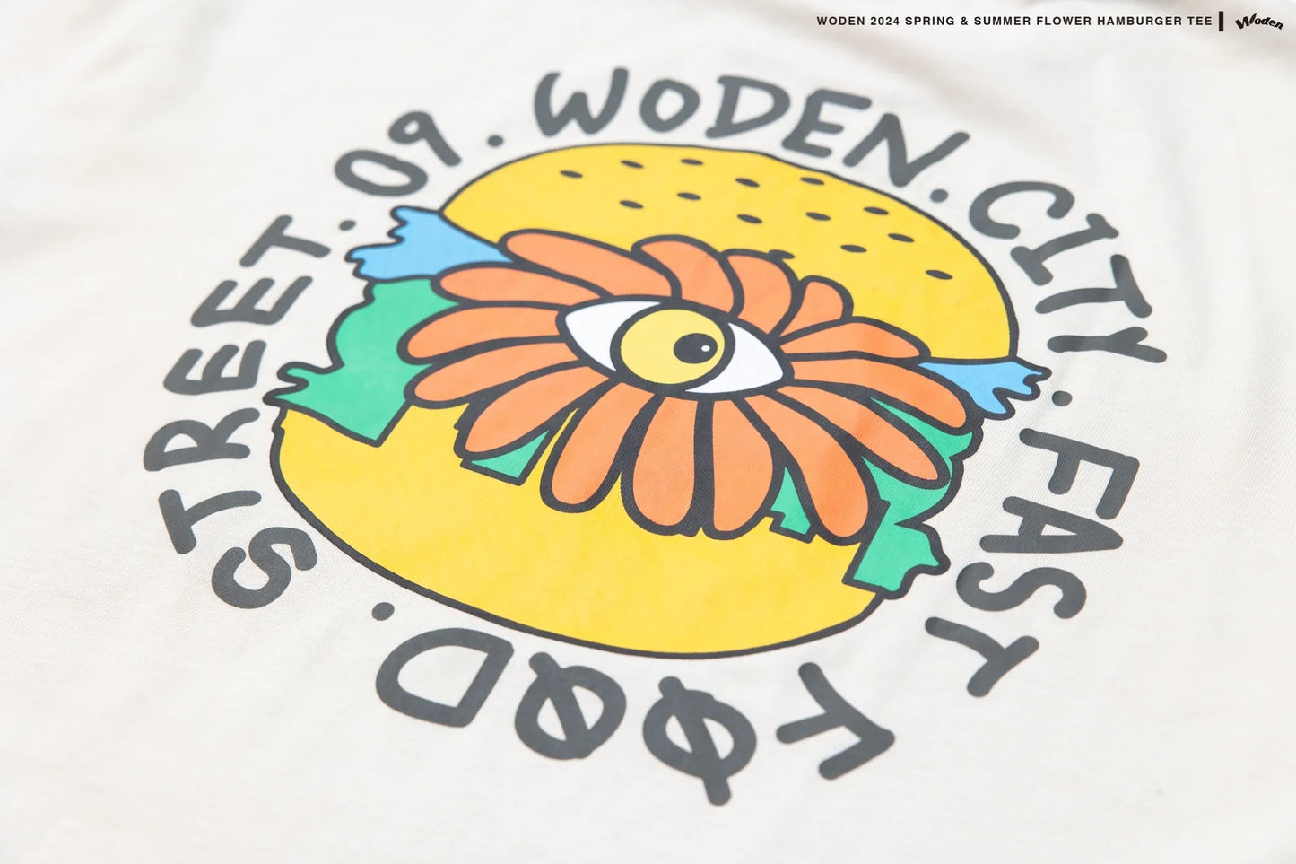 WODEN 2024 SPRING & SUMMER FLOWER HAMBURGER TEE