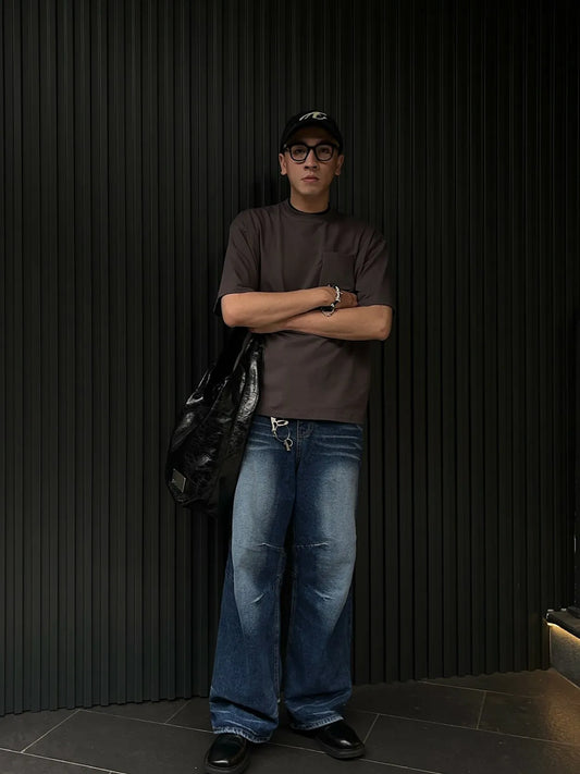 SIMON MADE TS-2502 雙層 PIMA 3D口袋 涼感 短T