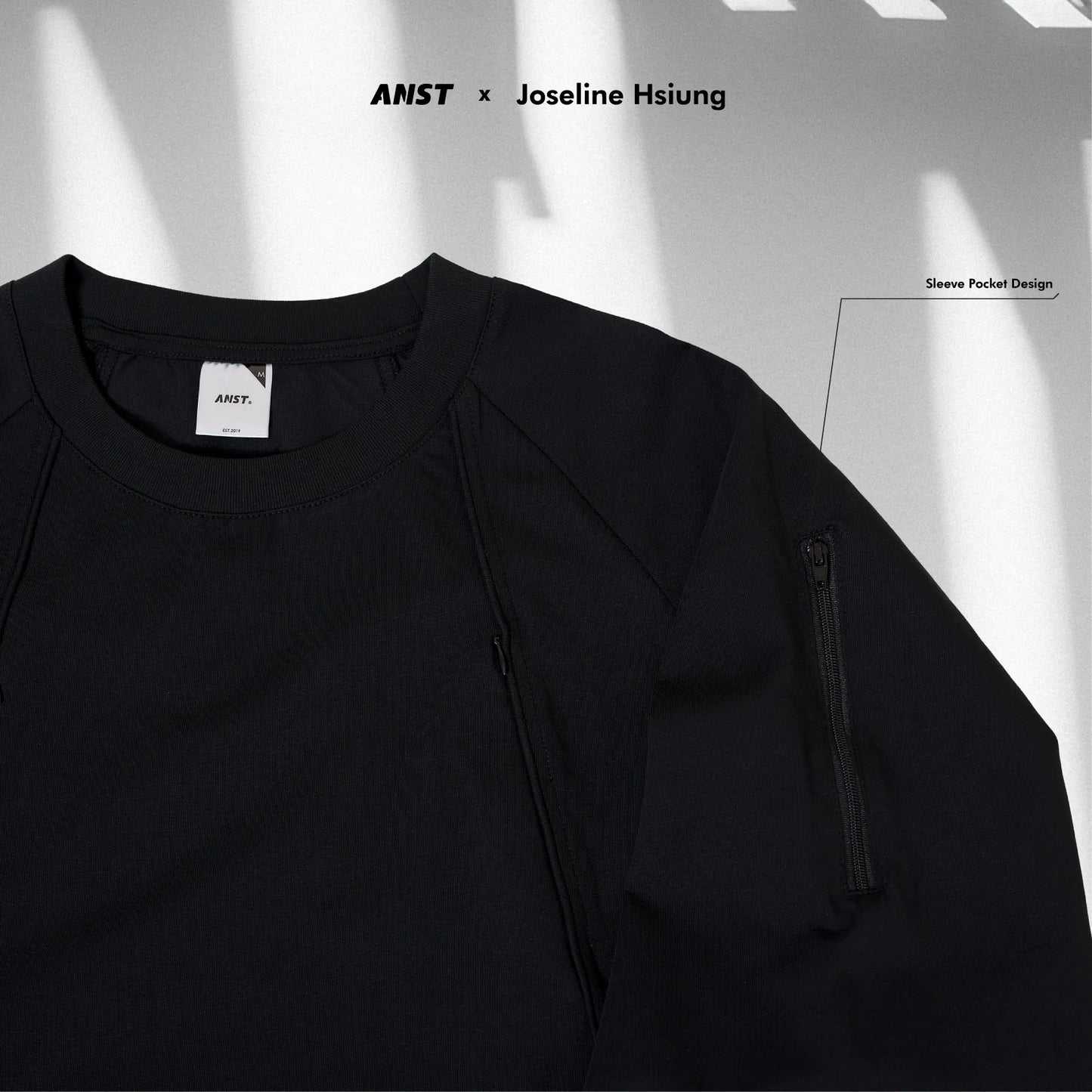 ANST X JOSELINE HSIUNG PIPING TRACK HIDDEN ZIPPER TEE 882408