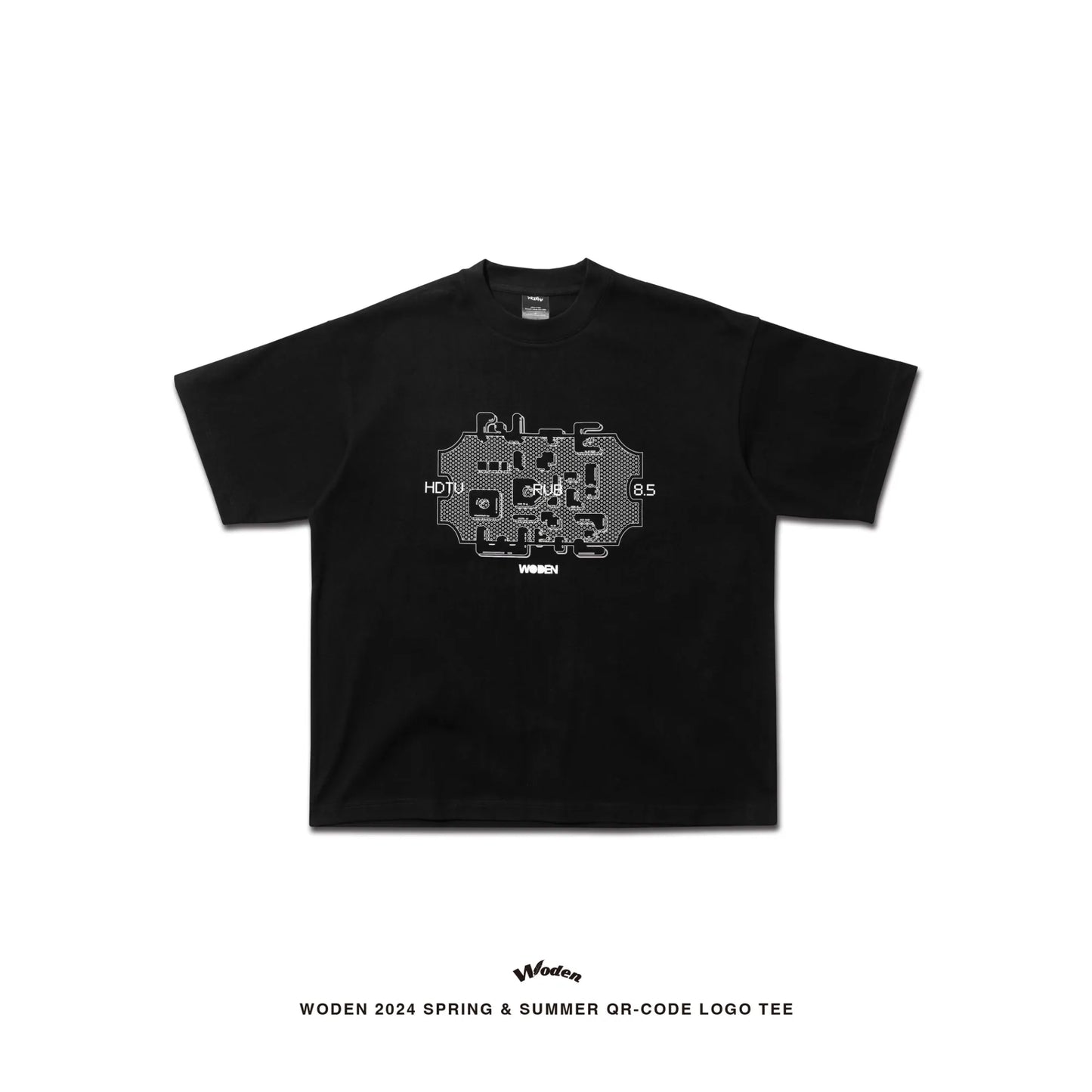 WODEN 2024 SPRING & SUMMER QR-CODE LOGO TEE