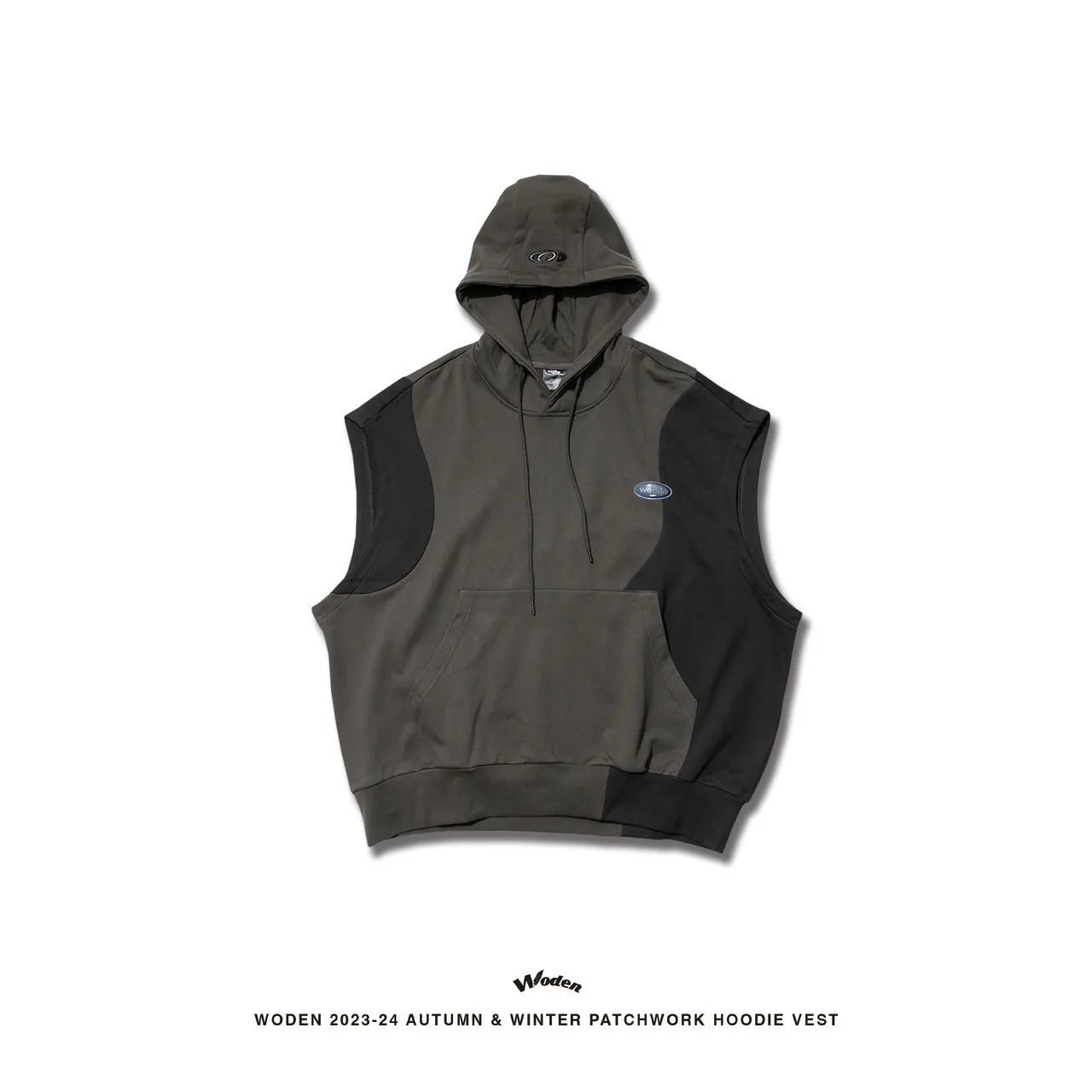 WODEN 2023 Autumn & Winter Patchwork hoodie Vest