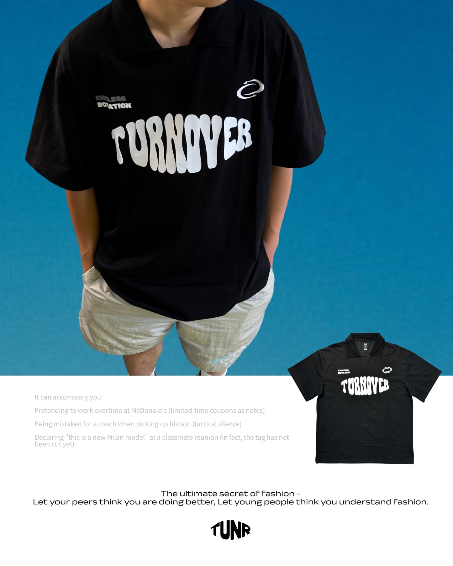 TURNOVER 2025SS RETRO POLO Tee
“25SSFT3 復古POLO TEE”