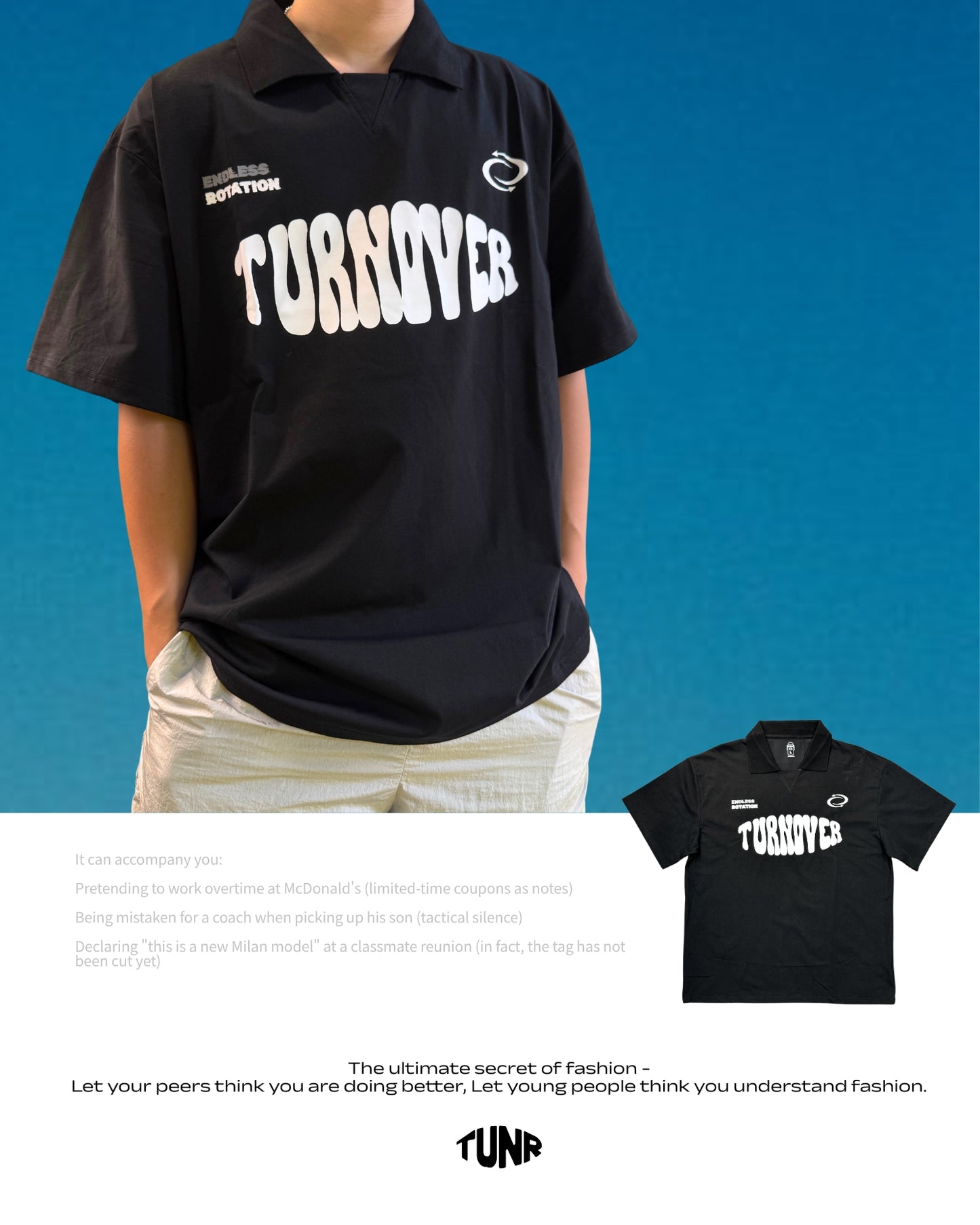 TURNOVER 2025SS RETRO POLO Tee
“25SSFT3 復古POLO TEE”