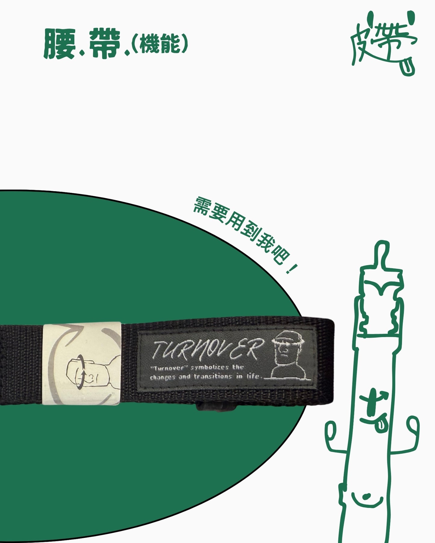 TURNOVER MAGNETIC BELT 機能腰帶