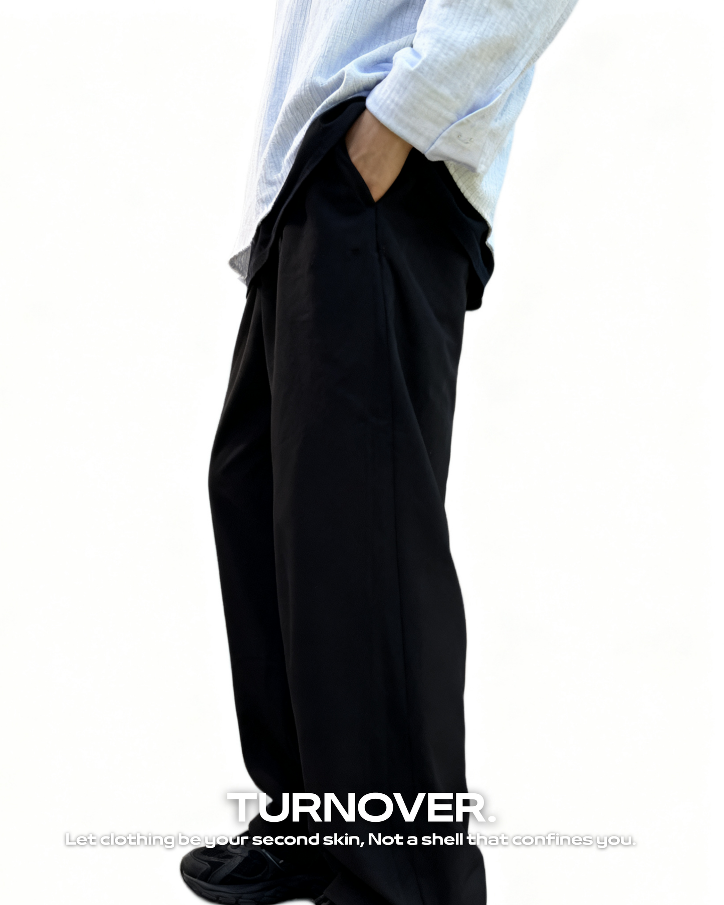 TURNOVER 2025AW Vert Noir Trousers “25AW-LP7 青墨行履”