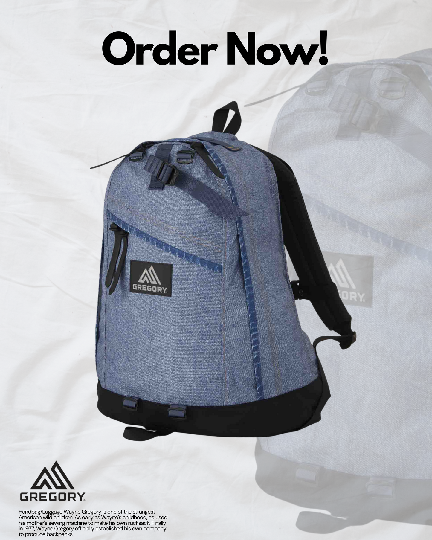 Gregory Day BLUE DENIM 26L