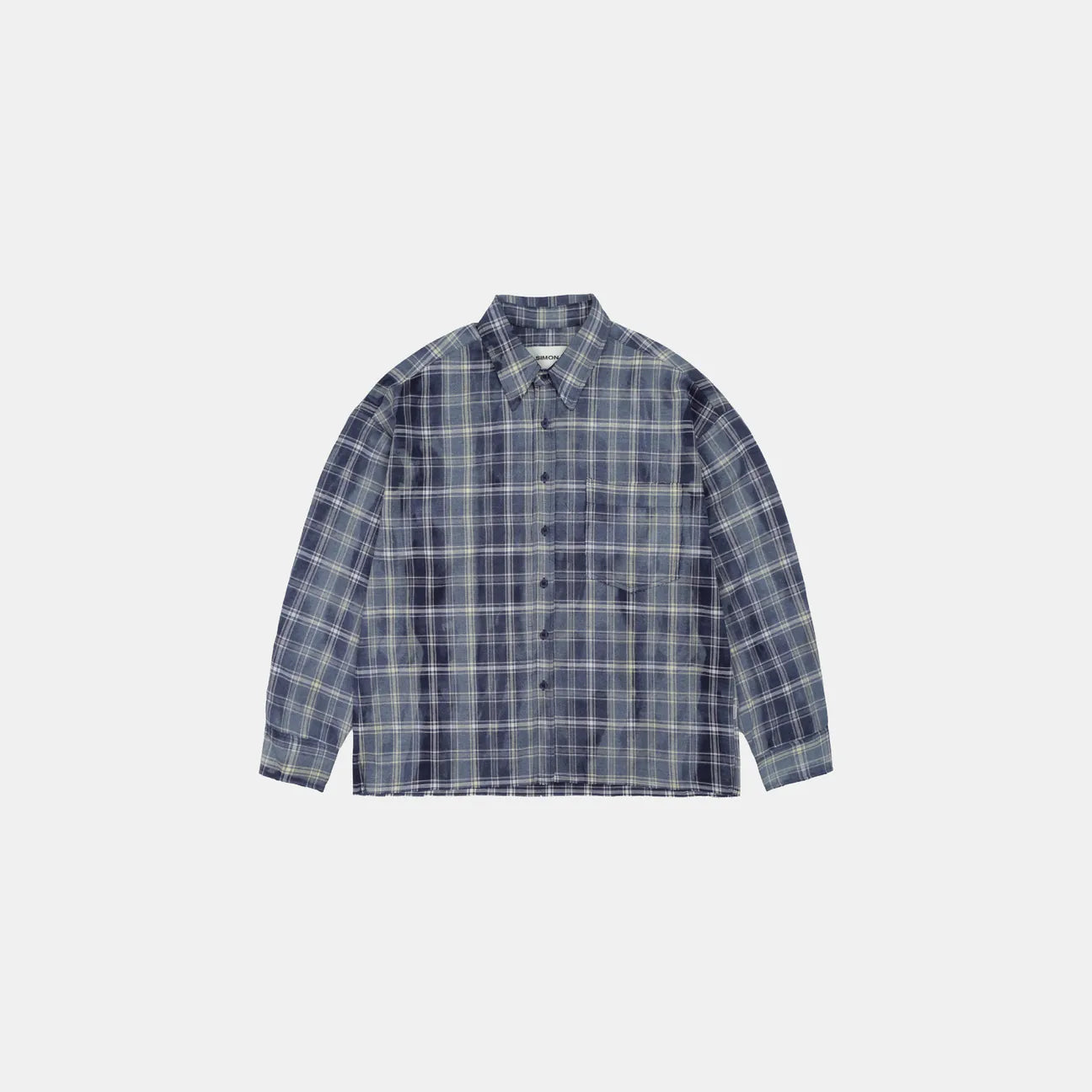 SIMON MADE TL-2420 VINTAGE 水洗 做舊 油汙 格紋 襯衫