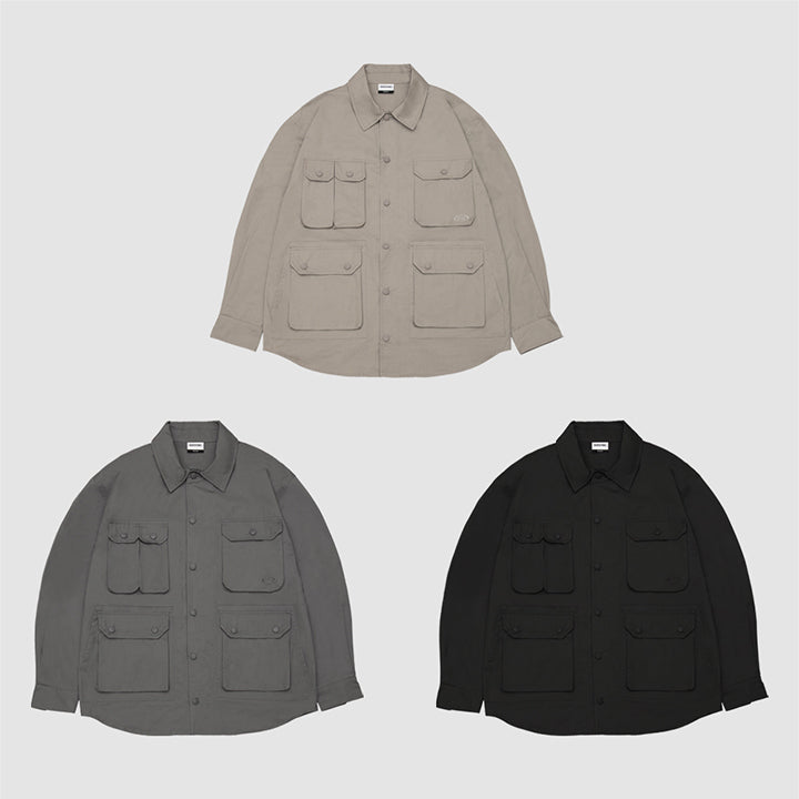 【QUEST】POCKET LS SHIRT - 多口袋襯衫