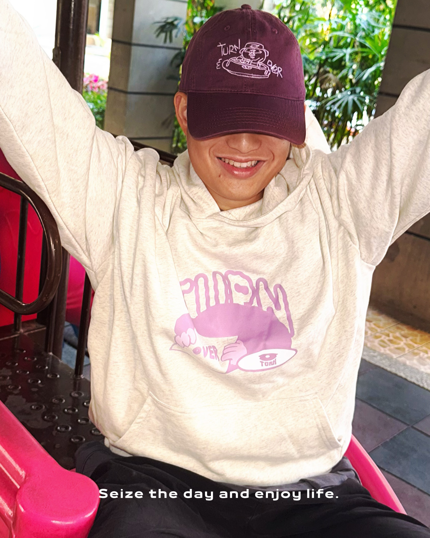 TURNOVER “25AW-CP3 日・樂 鴨舌帽” 紫薯色