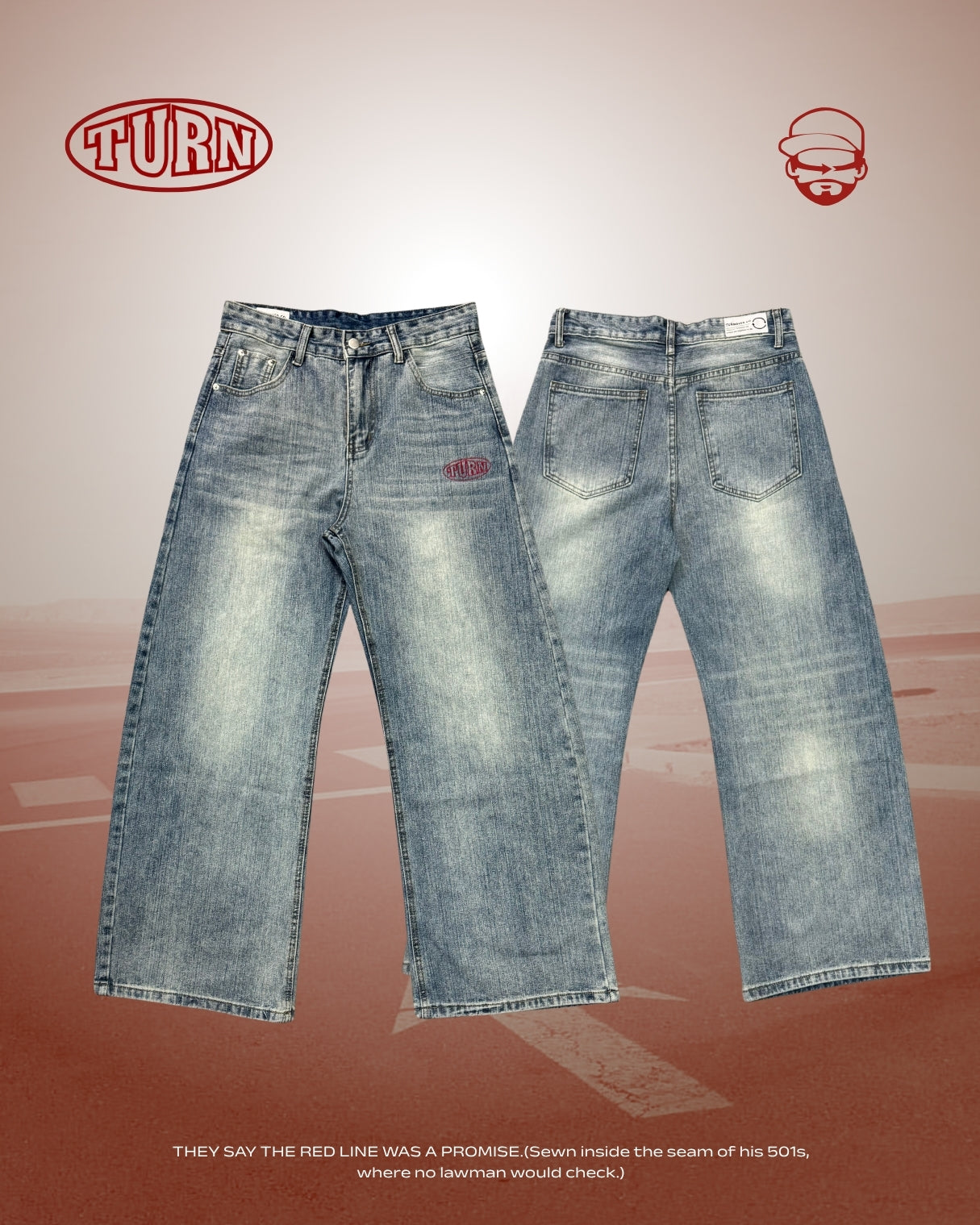 TURNOVER 2025S Redline 501s Jeans
“25SS-LS7 紅線501s牛仔褲 ”