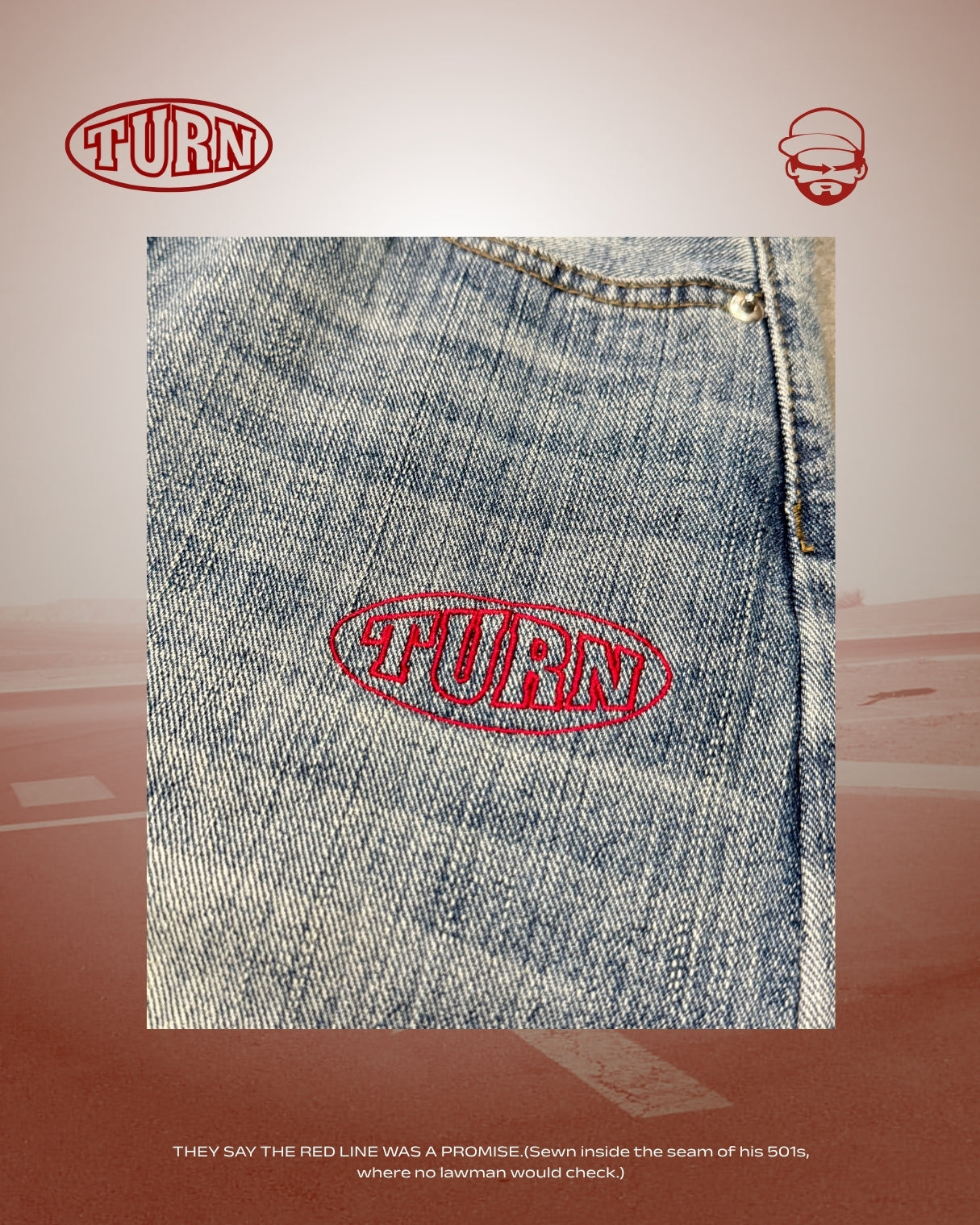 TURNOVER 2025S Redline 501s Jeans
“25SS-LS7 紅線501s牛仔褲 ”