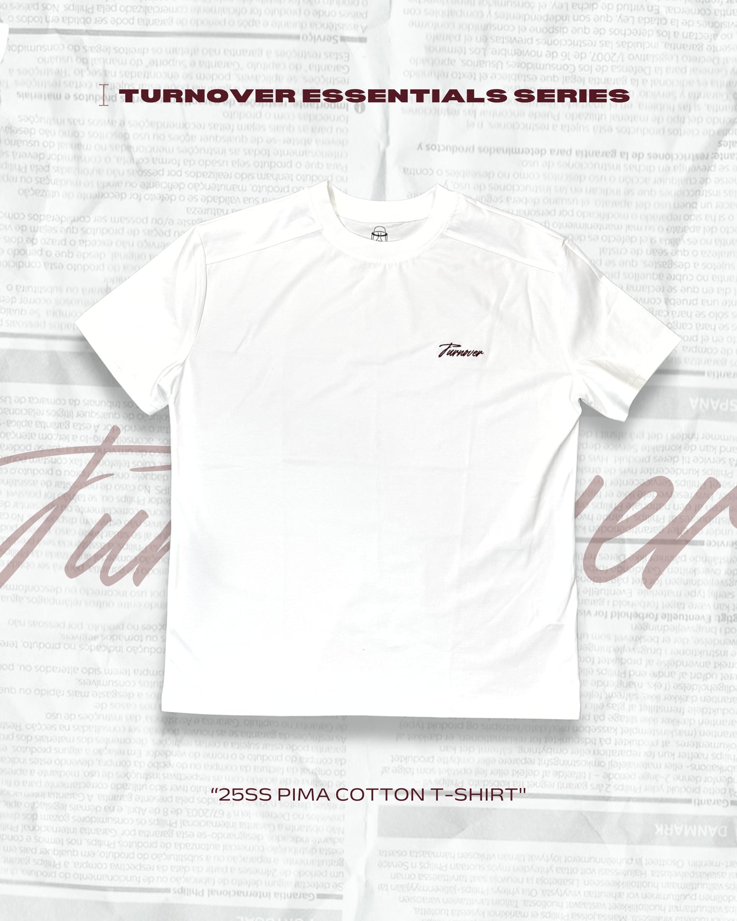 TURNOVER 2025SS PIMA COTTON T-SHIRT“25SST2 匹馬棉T恤”