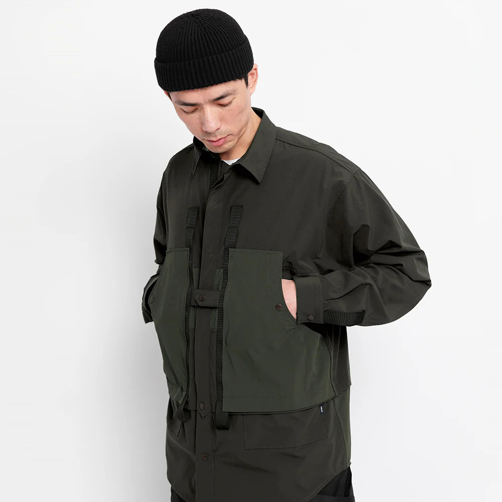 TMCAZ - 4way Stretch Work Shirt Jacket – C32 - Pirate Black + Deep Forest