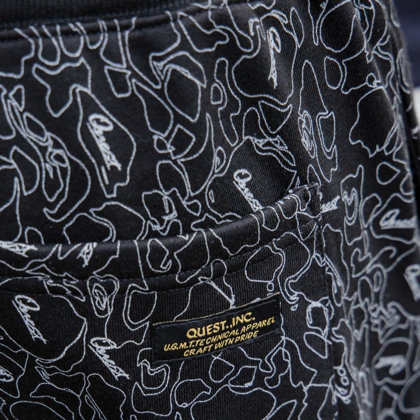 QUEST BW CAMO SHORTS 滿版 變形蟲 短褲