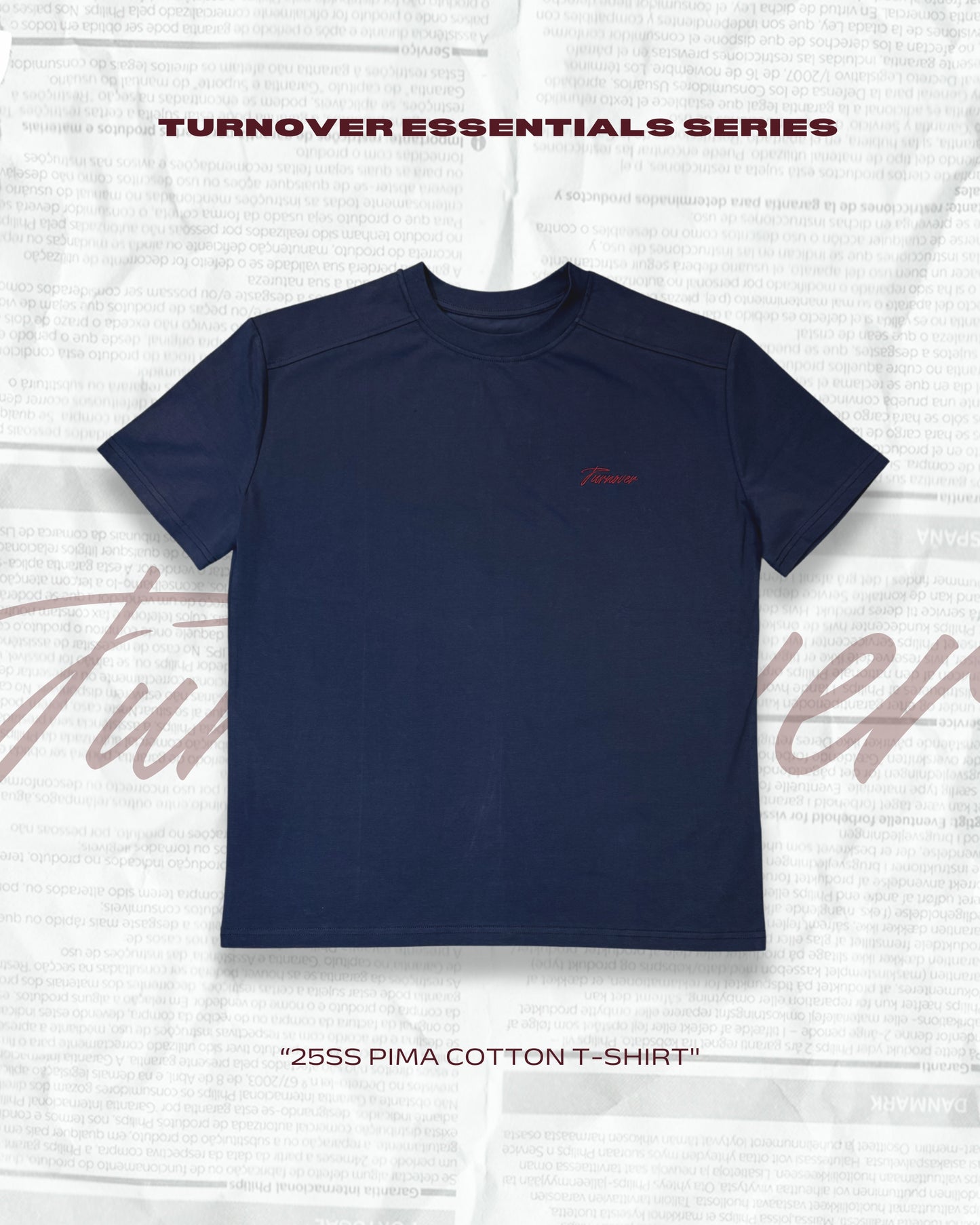TURNOVER 2025SS PIMA COTTON T-SHIRT“25SST2 匹馬棉T恤”