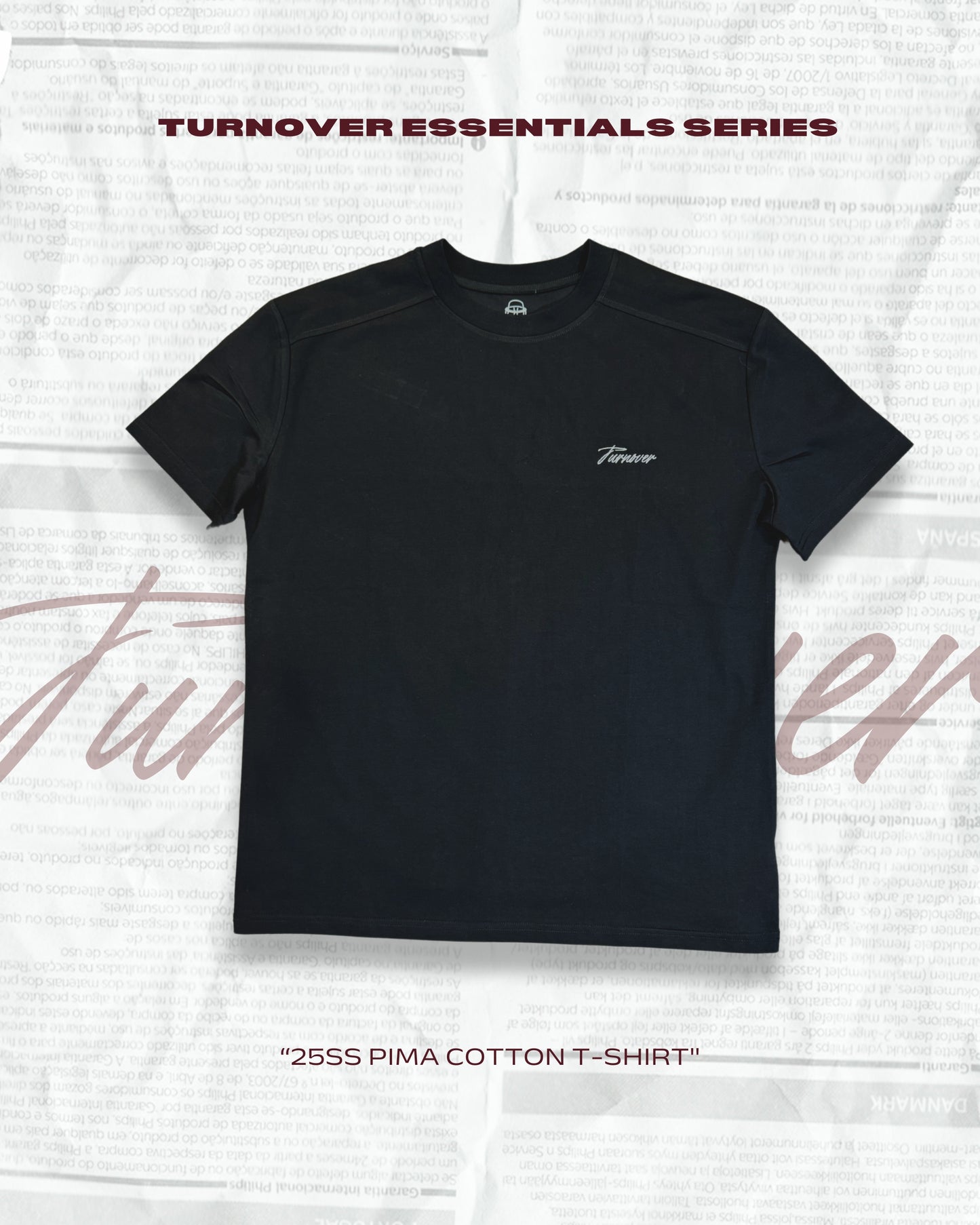 TURNOVER 2025SS PIMA COTTON T-SHIRT“25SST2 匹馬棉T恤”