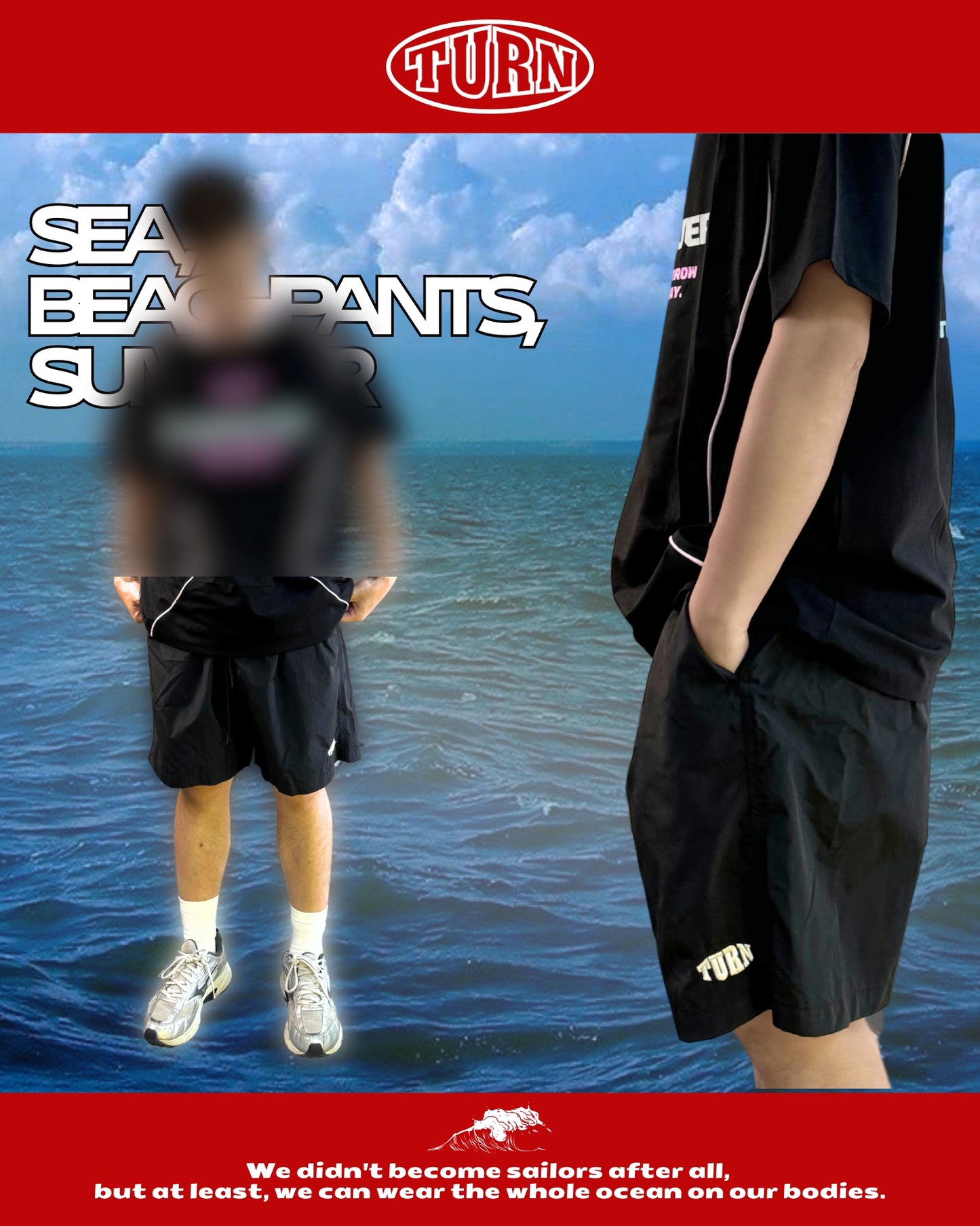 TURNOVER 2025SS Beach Trilogies Beach shorts
“25SS-S6 三色潮間沙灘褲”