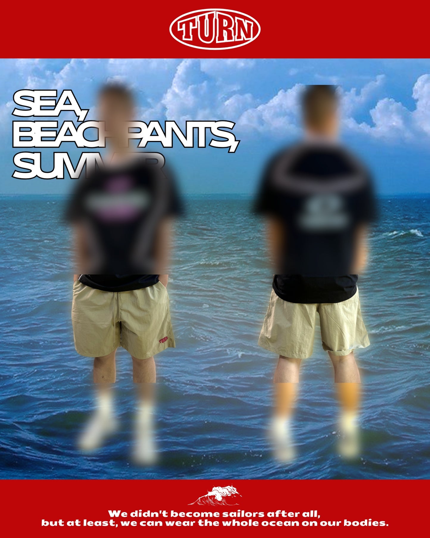 TURNOVER 2025SS Beach Trilogies Beach shorts
“25SS-S6 三色潮間沙灘褲”