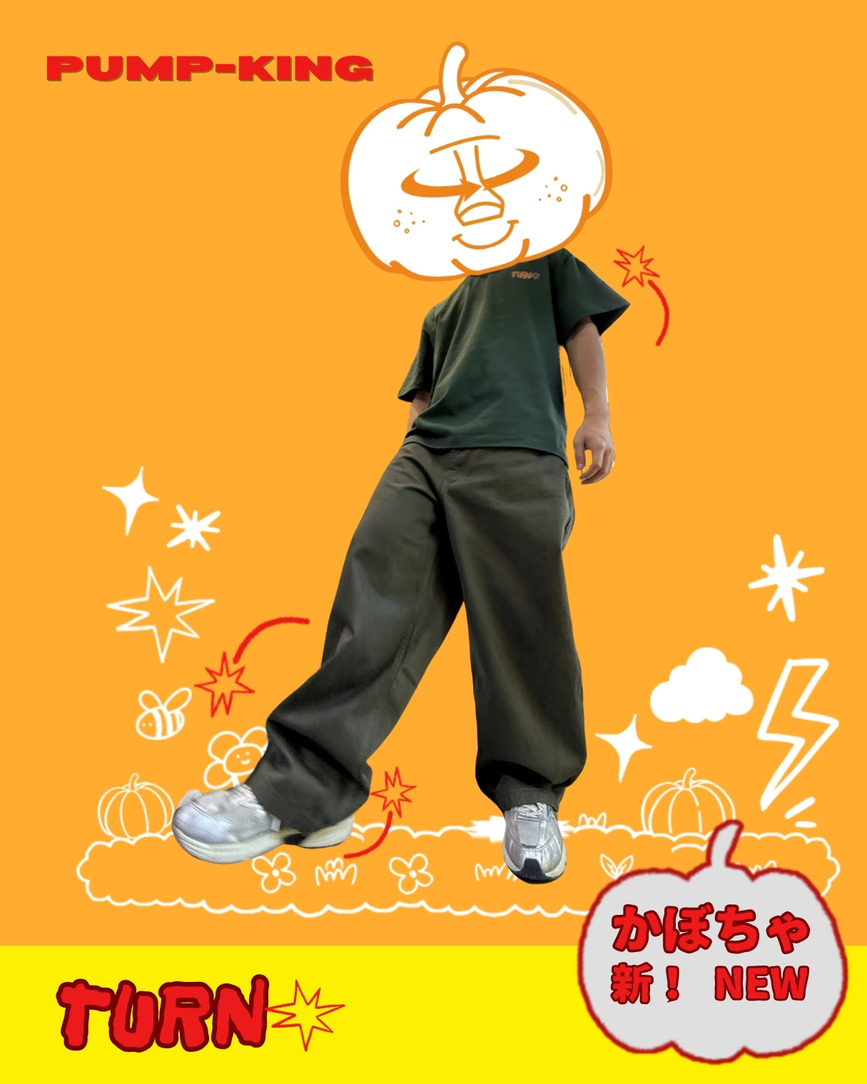 TURNOVER 2025SS “PUMP-KING Tee "
“25SST18 南瓜TEE”