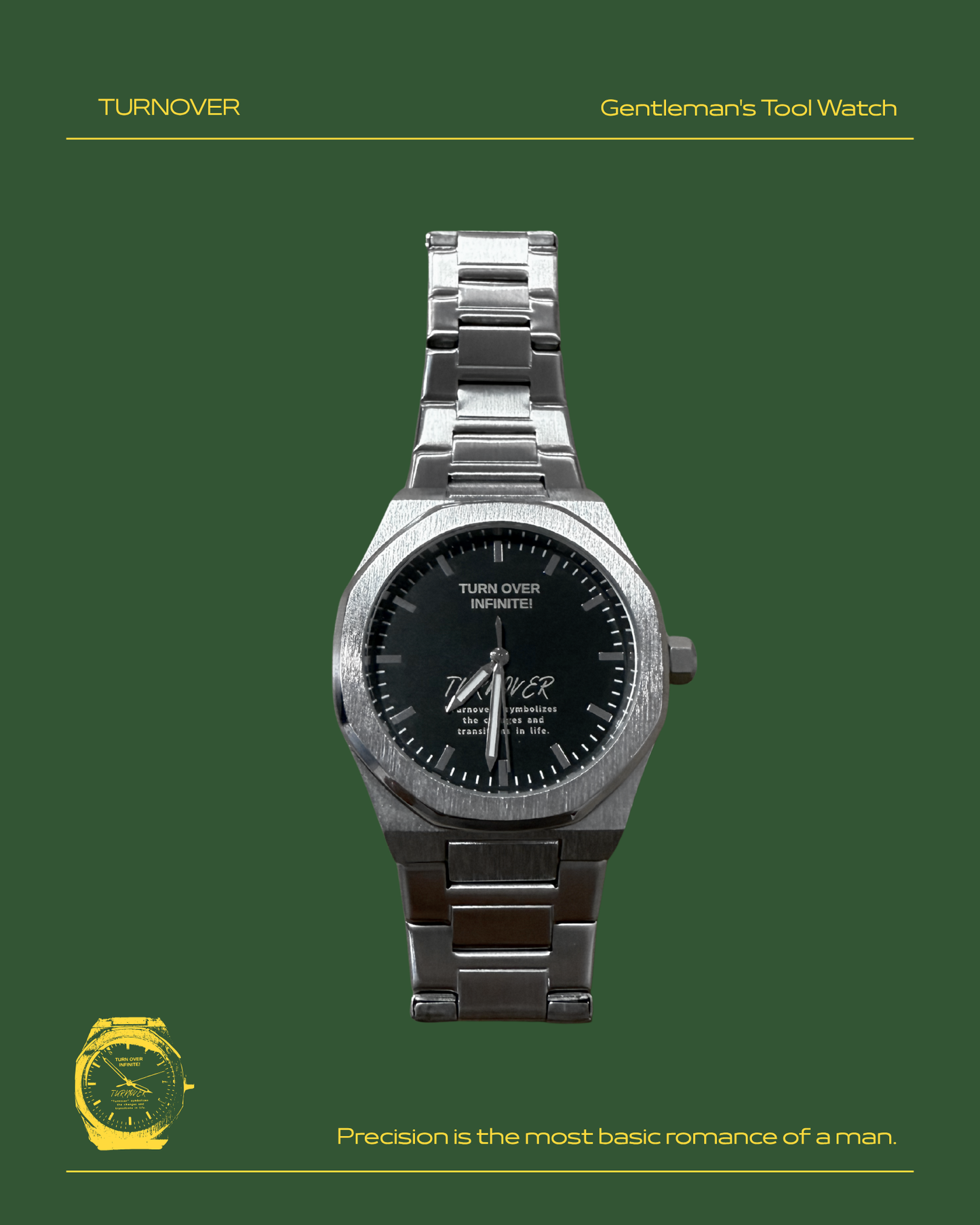 TURNOVER WATCH 2.0 大錶面鋼錶