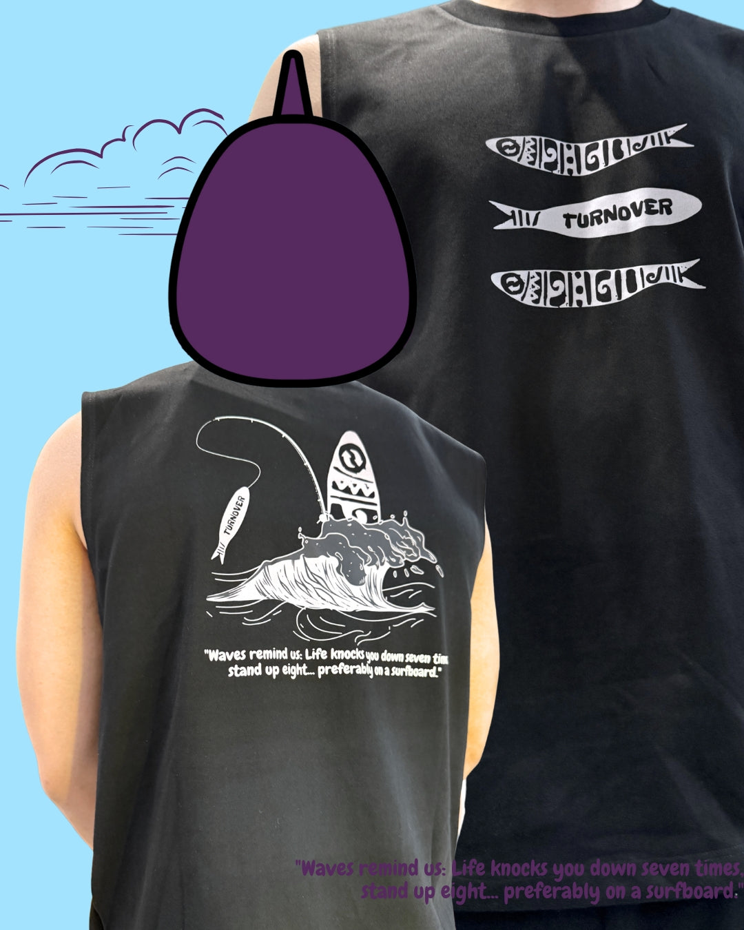 TURNOVER 2025SS SUMMER TANKTOP
“25SSV2 海浪背心”