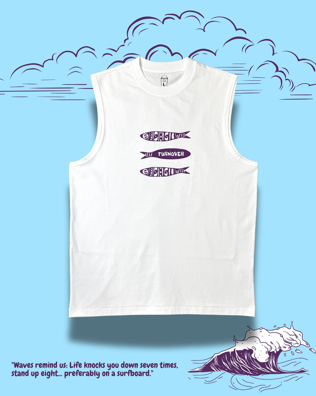 TURNOVER 2025SS SUMMER TANKTOP
“25SSV2 海浪背心”