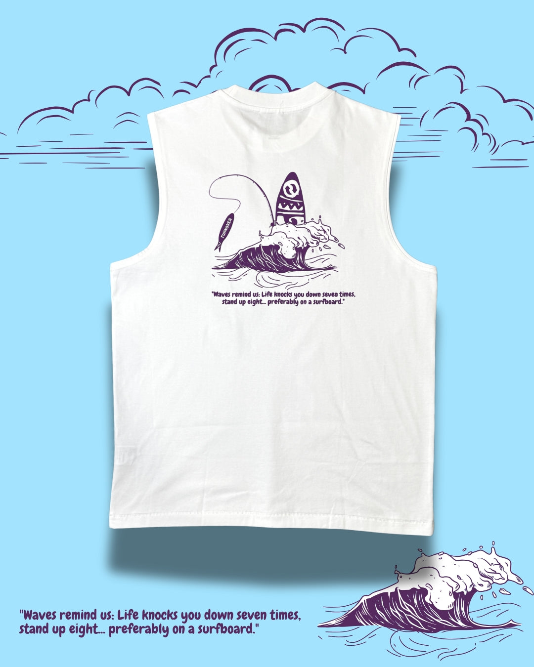 TURNOVER 2025SS SUMMER TANKTOP
“25SSV2 海浪背心”
