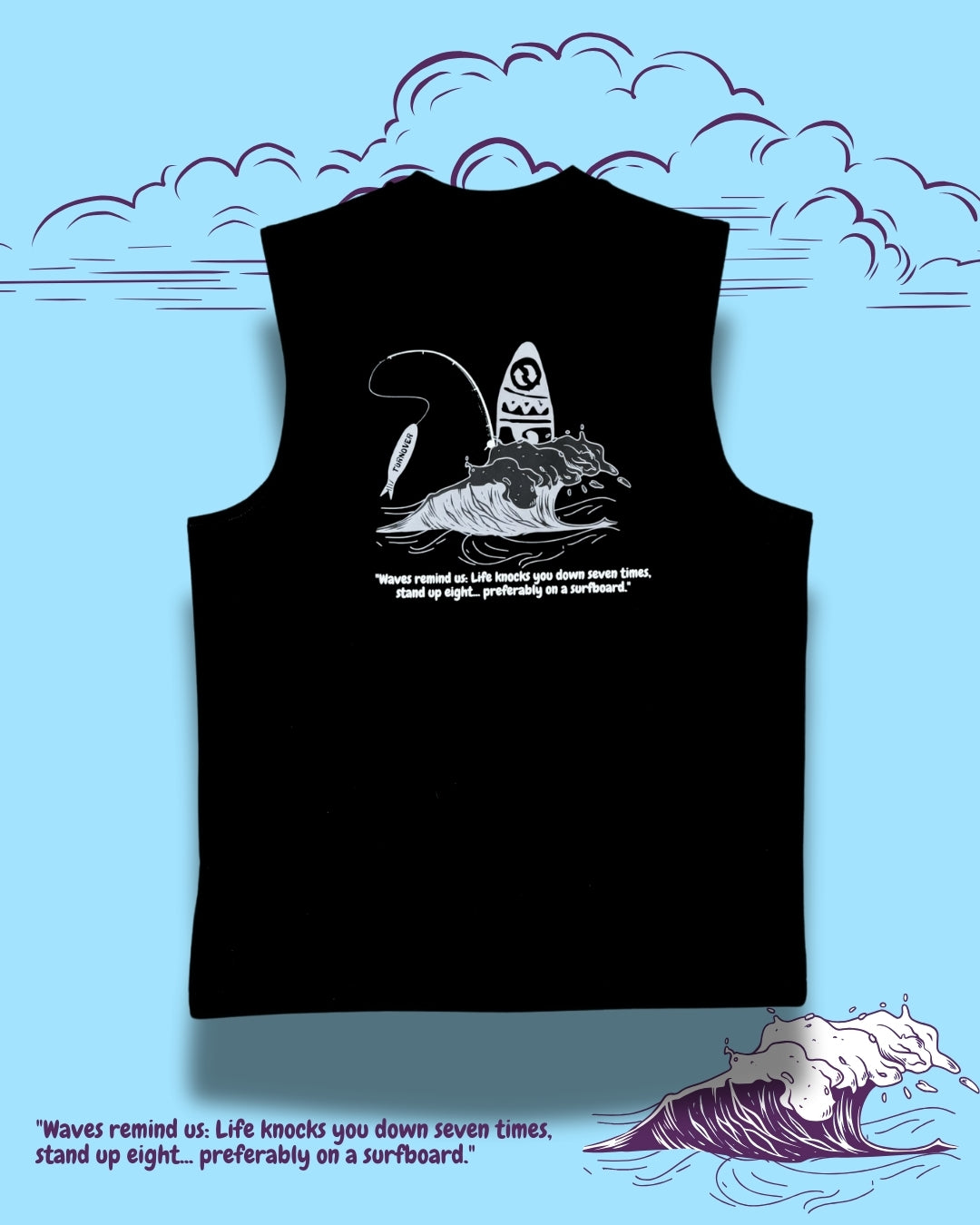TURNOVER 2025SS SUMMER TANKTOP
“25SSV2 海浪背心”