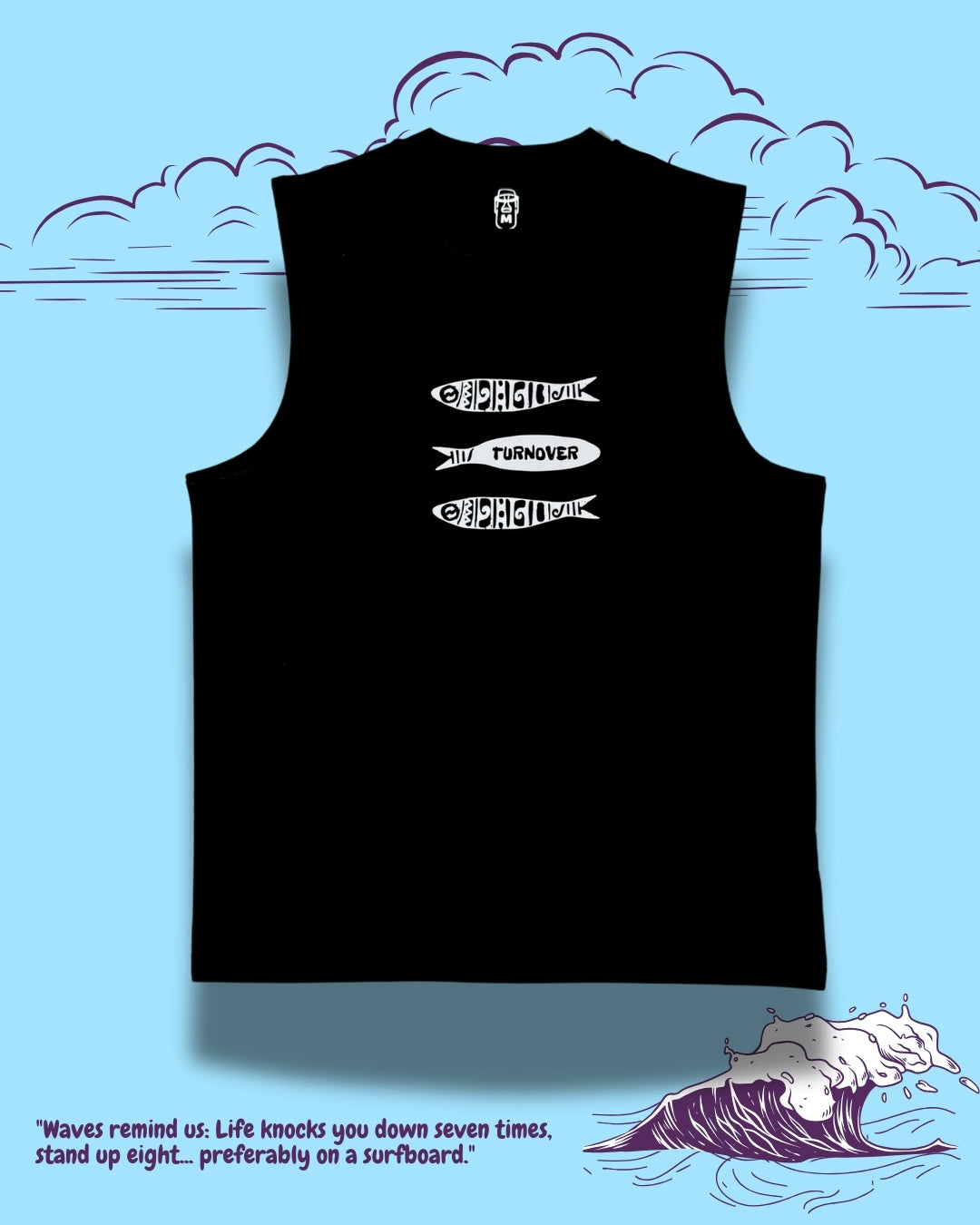 TURNOVER 2025SS SUMMER TANKTOP
“25SSV2 海浪背心”