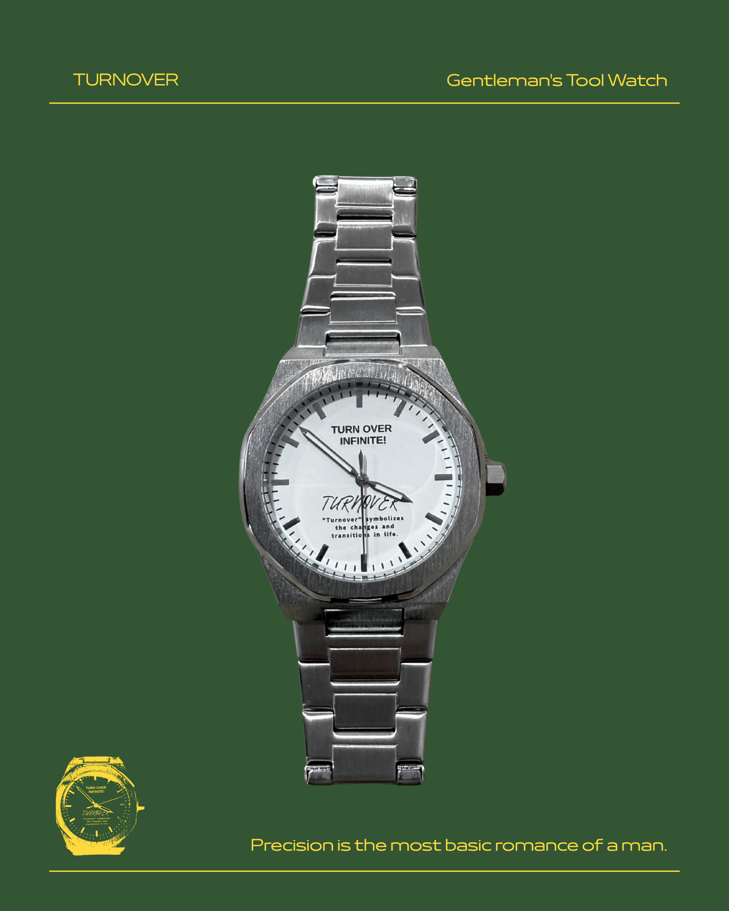 TURNOVER WATCH 2.0 大錶面鋼錶