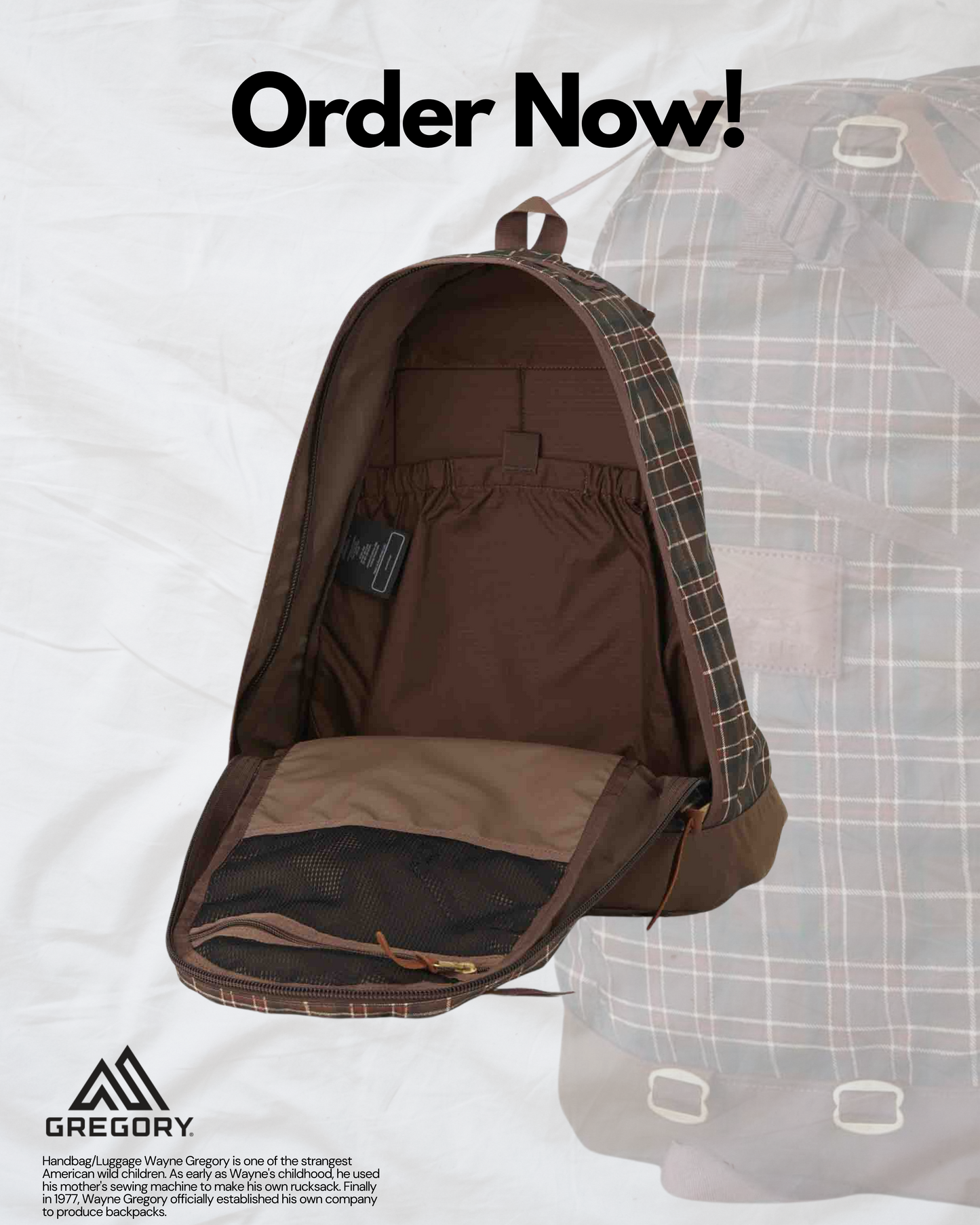 Gregory Day WOODLAND PLAID 26L