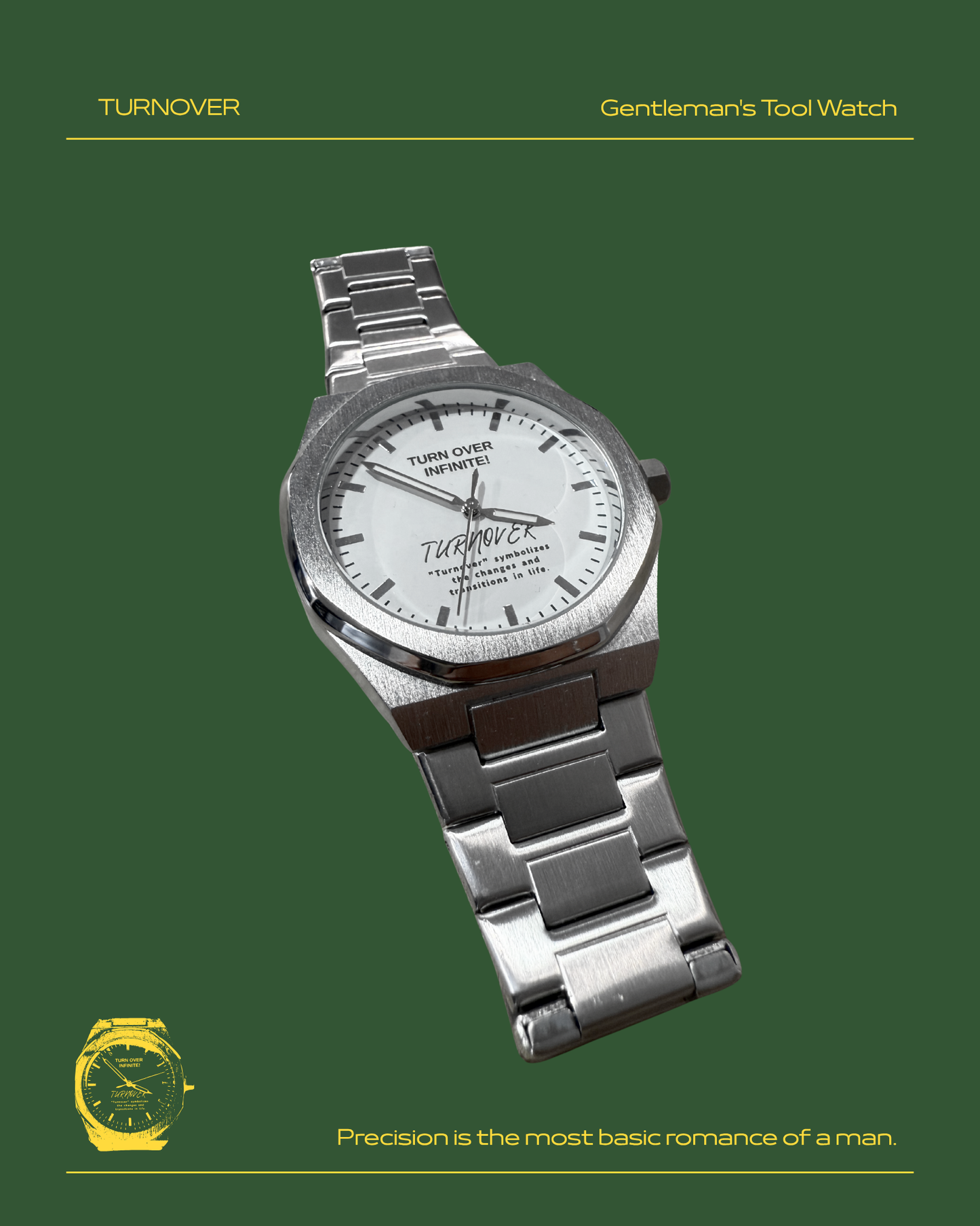 TURNOVER WATCH 2.0 大錶面鋼錶