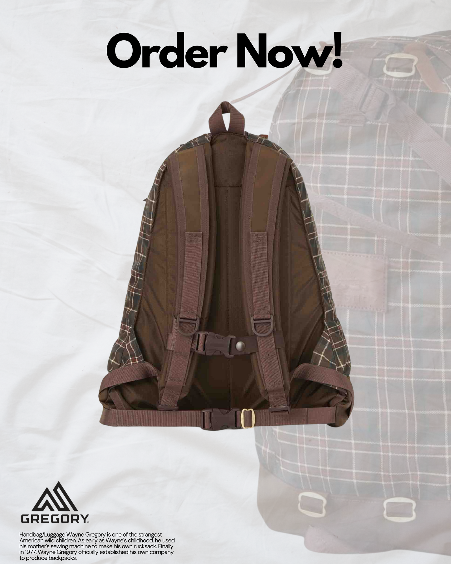 Gregory Day WOODLAND PLAID 26L