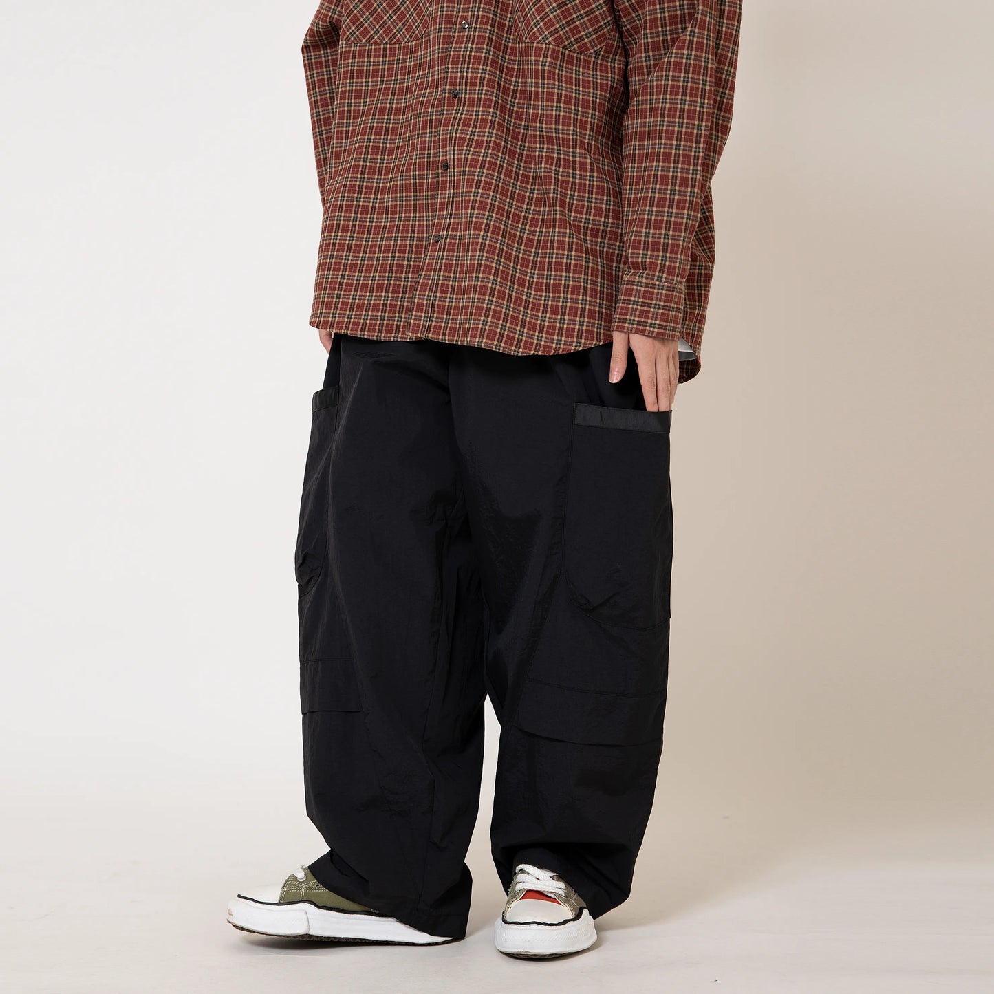 ANST 八袋 織帶繭型寬褲
