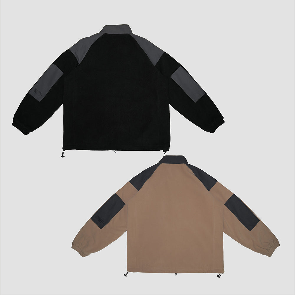 【QUEST】FULL-ZIP FLEECE JACKET-拼接絨毛外套