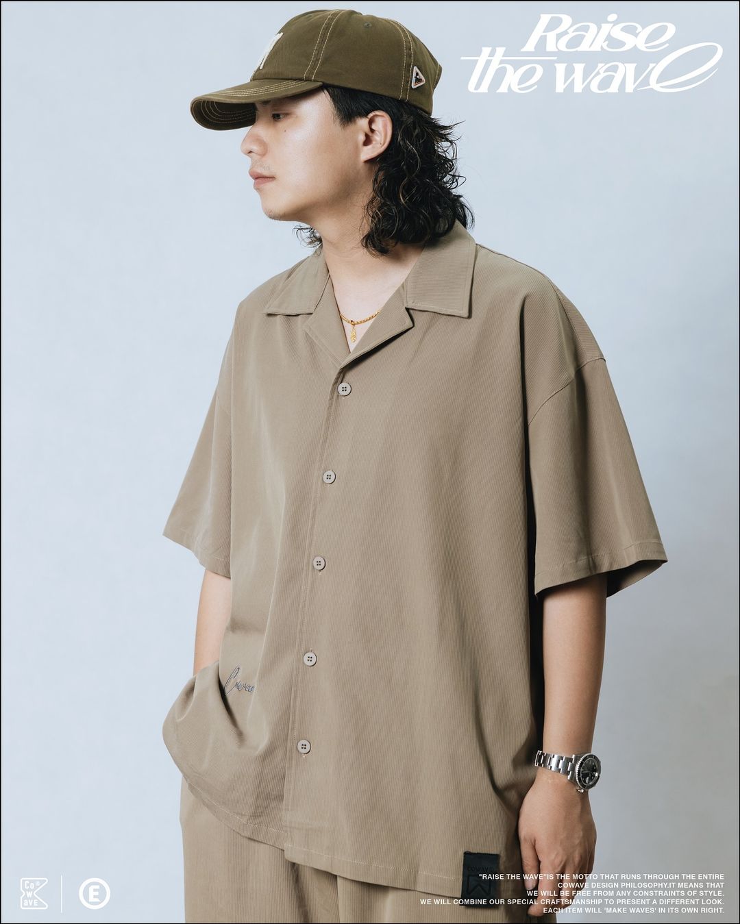 COWAVE 2024 Spring & Summer Straight strip shirt
