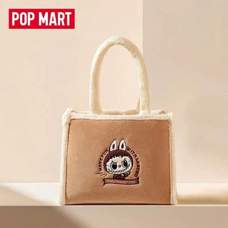 POP MART POPMART 泡泡瑪特 LABUBU 毛絨托特包 肩背包