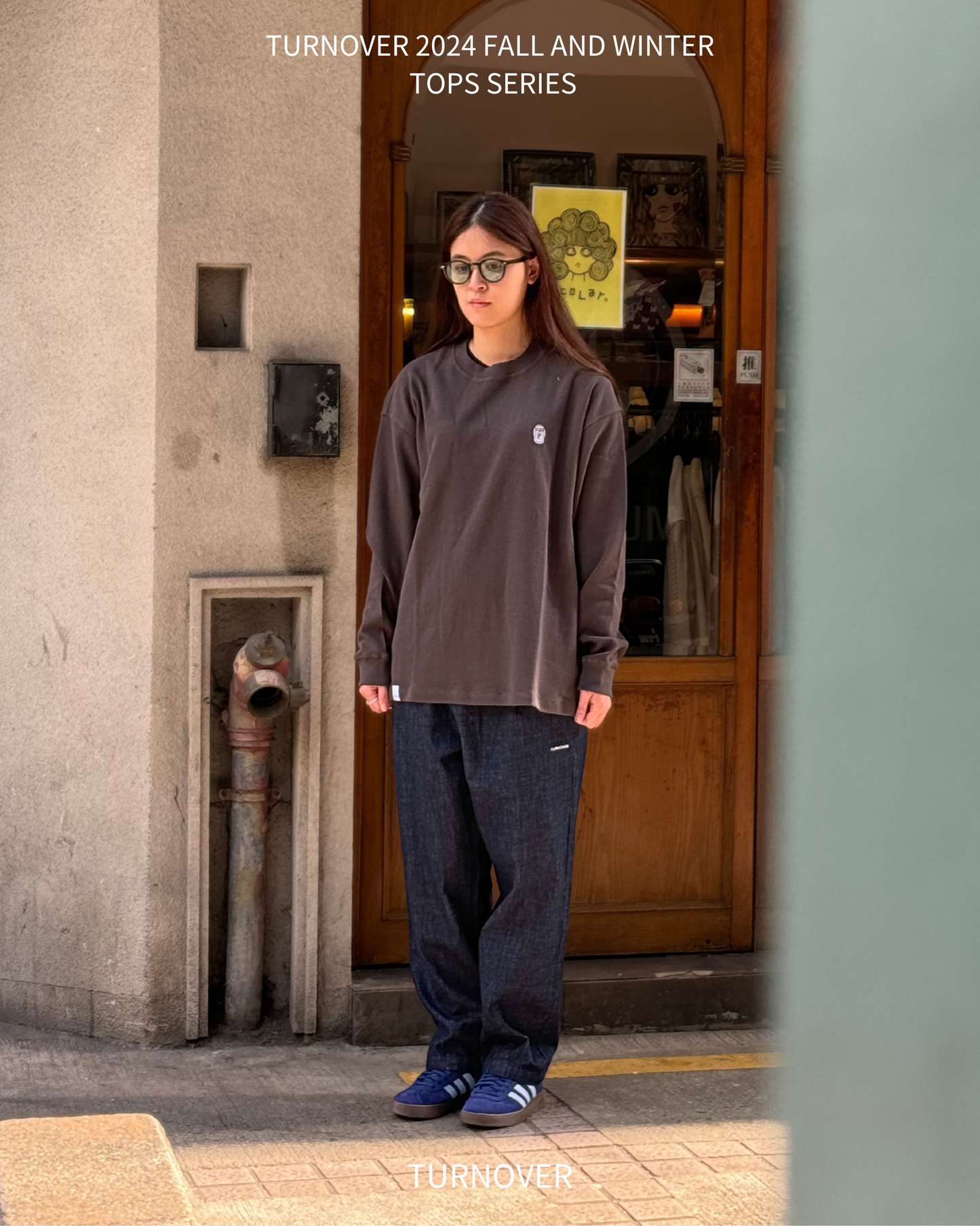 TURNOVER HEAVYWEIGHT SMALL LOGO WAFFLE
華夫格長袖Tee