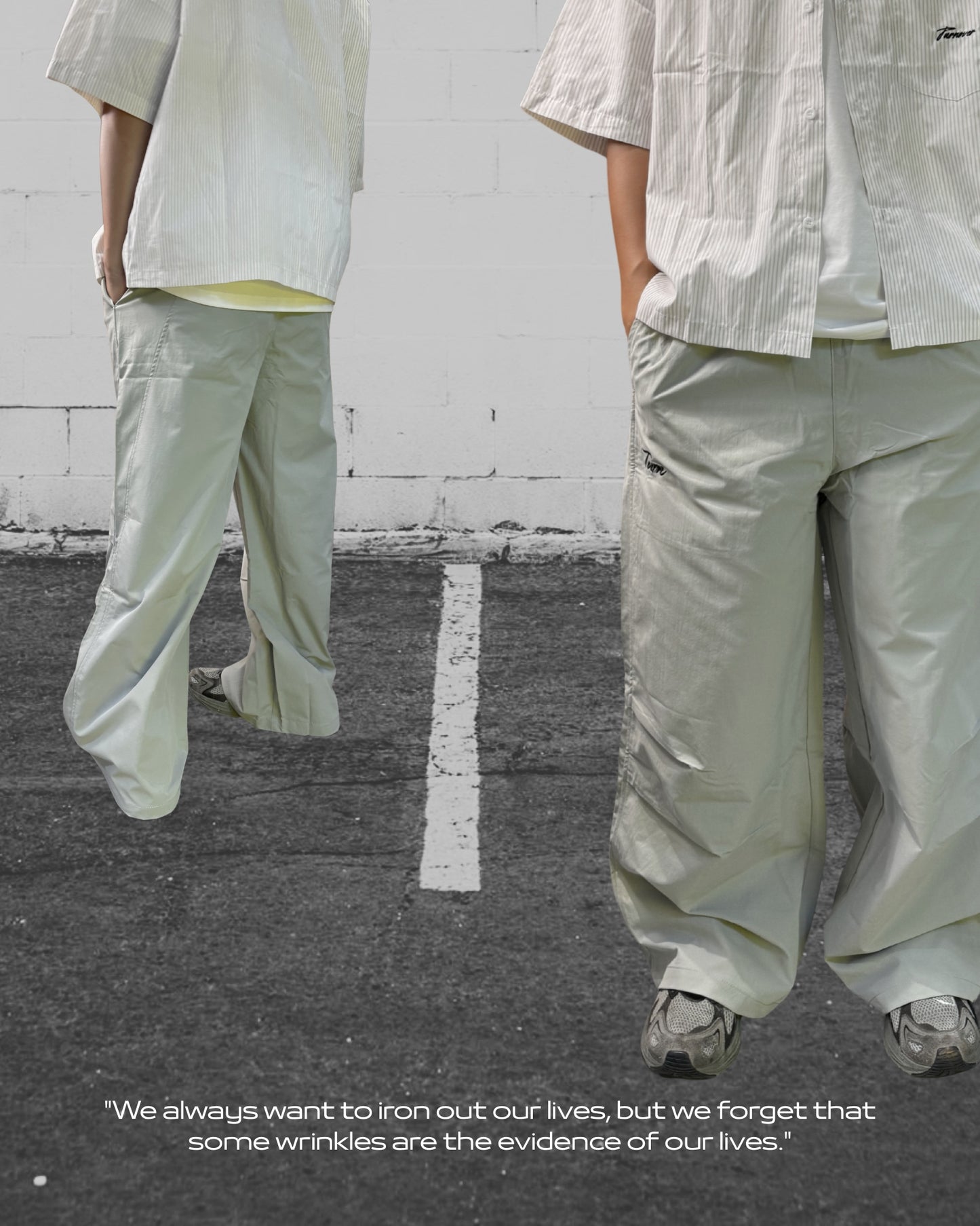 TURNOVER 2025SS Fold Theory Pants “25SS-LS16 皺摺褲”
