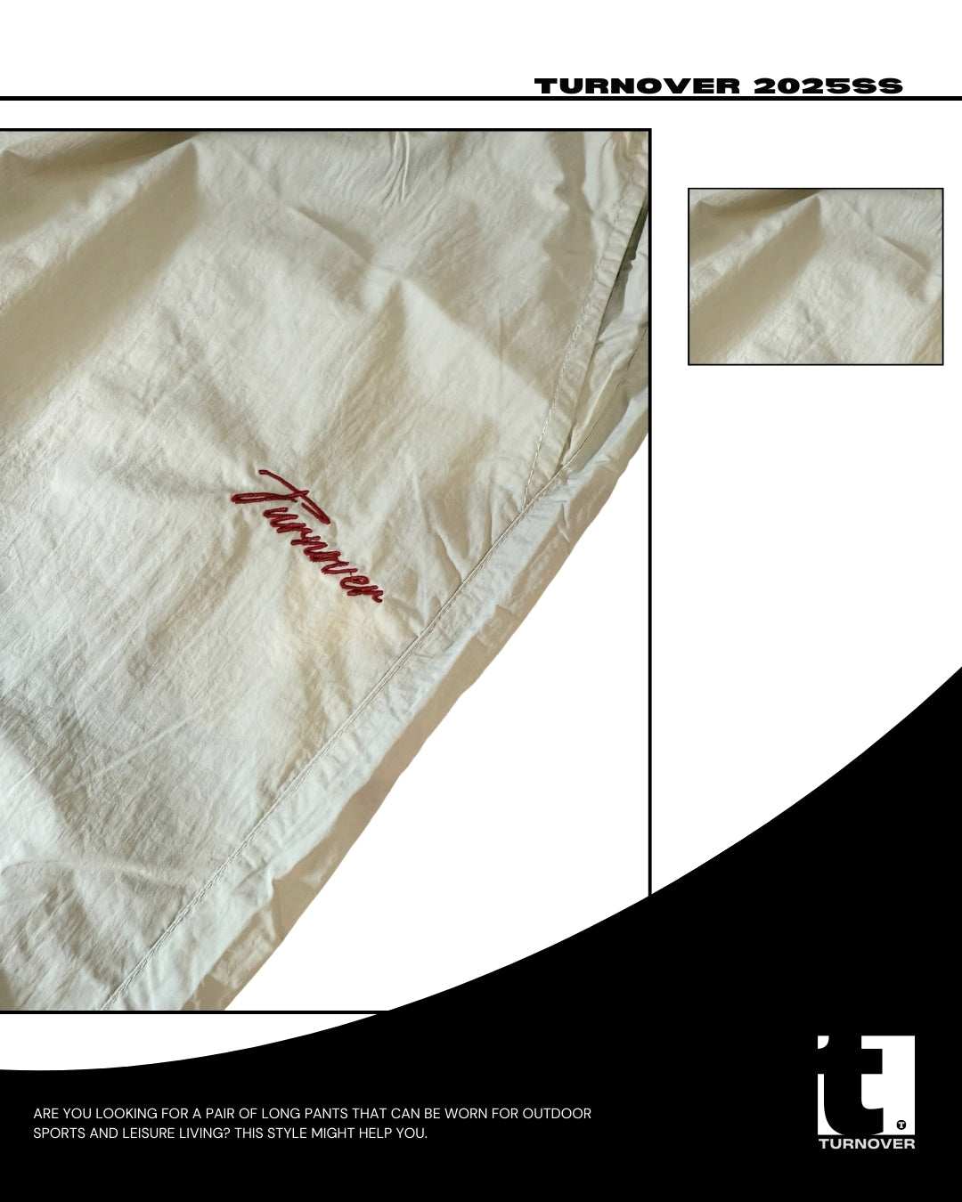 TURNOVER 2025SS OUTDOOR CASUAL SPORTS PANTS
“25SS-LS2 戶外休閒運動褲”