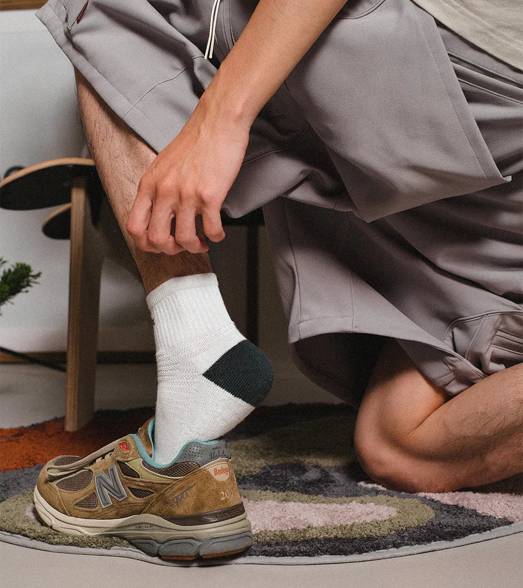GOOPiMADE® GKA-04 SOFTBOX Coolmax® Tabi Socks (Light) 分趾低筒襪 - Ivory