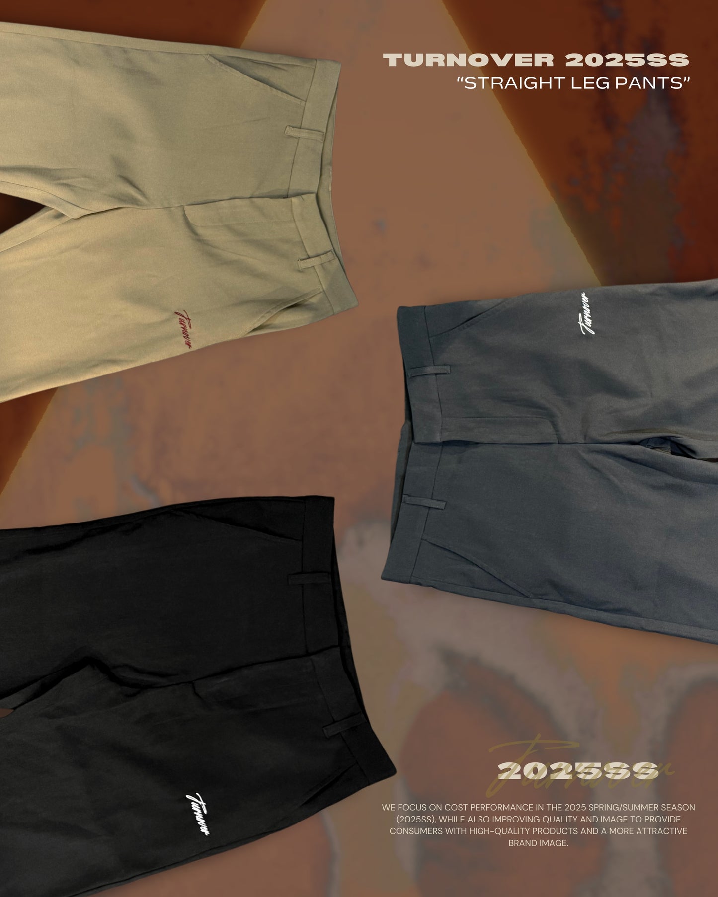 TURNOVER 2025SS STRAIGHT LEG PANTS
“25SS-LS1 直筒西褲”