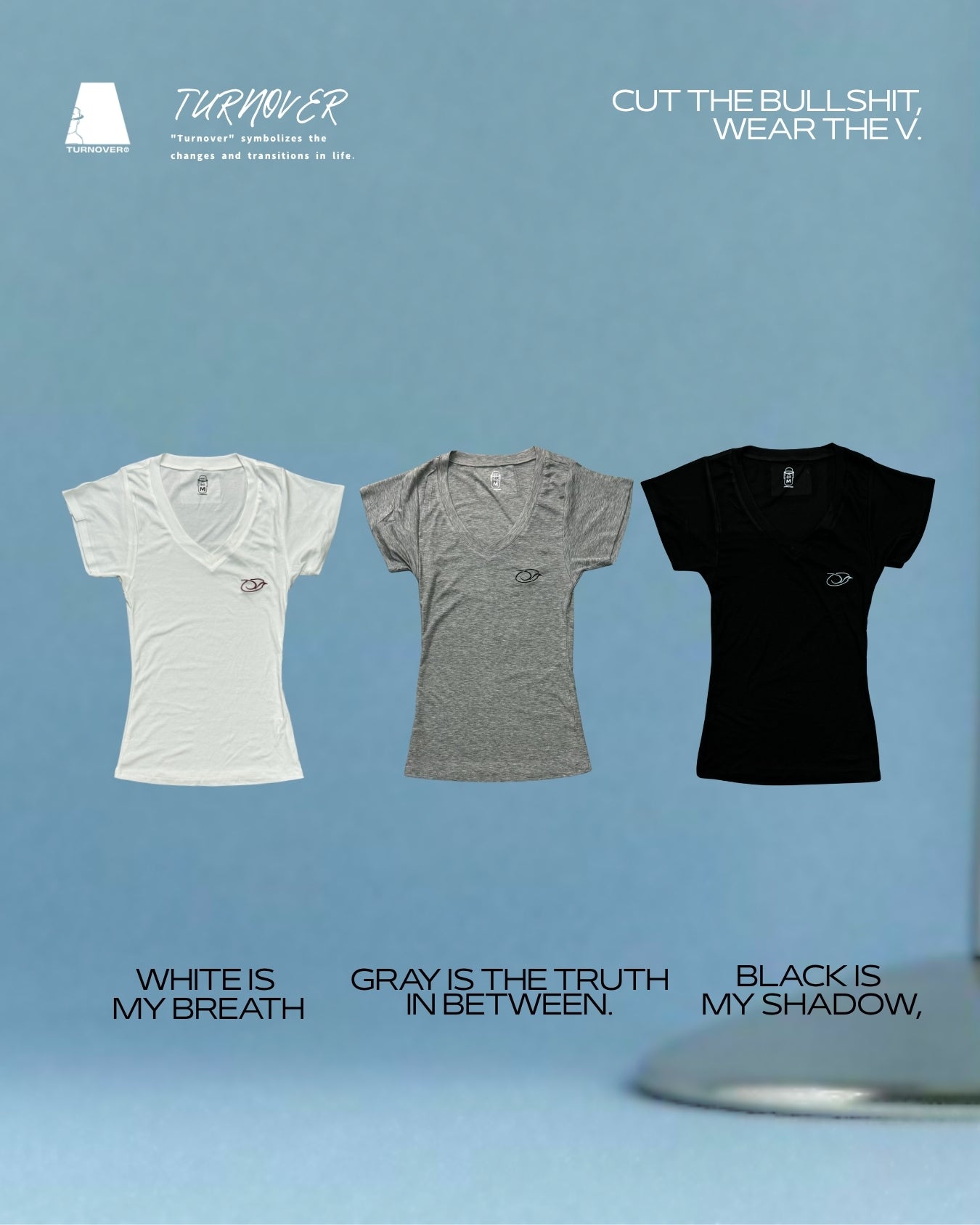 TURNOVER 2025SS V-neck Women's
“25SSWT18 少廢話,穿V領 ”