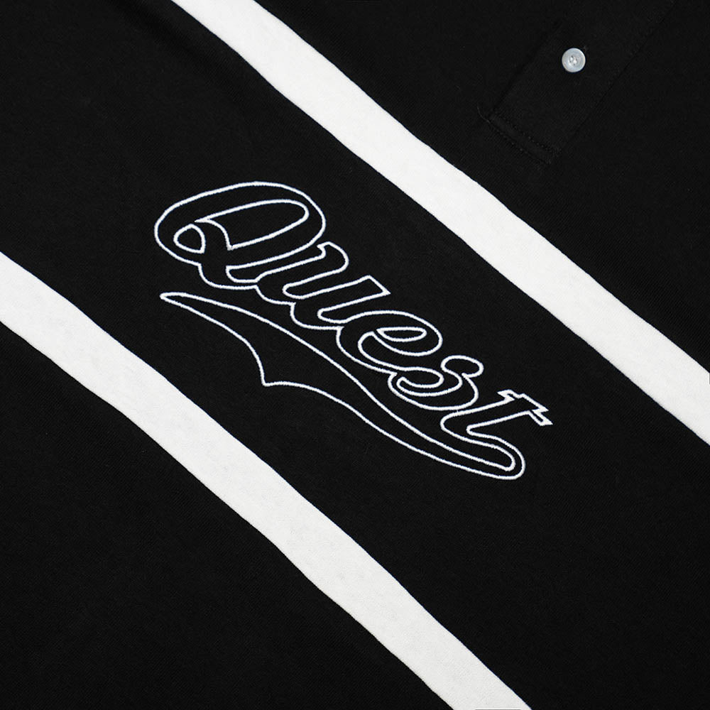 【QUEST】SCRIPT LOGO RUGBY POLO - 草寫字體POLO衫