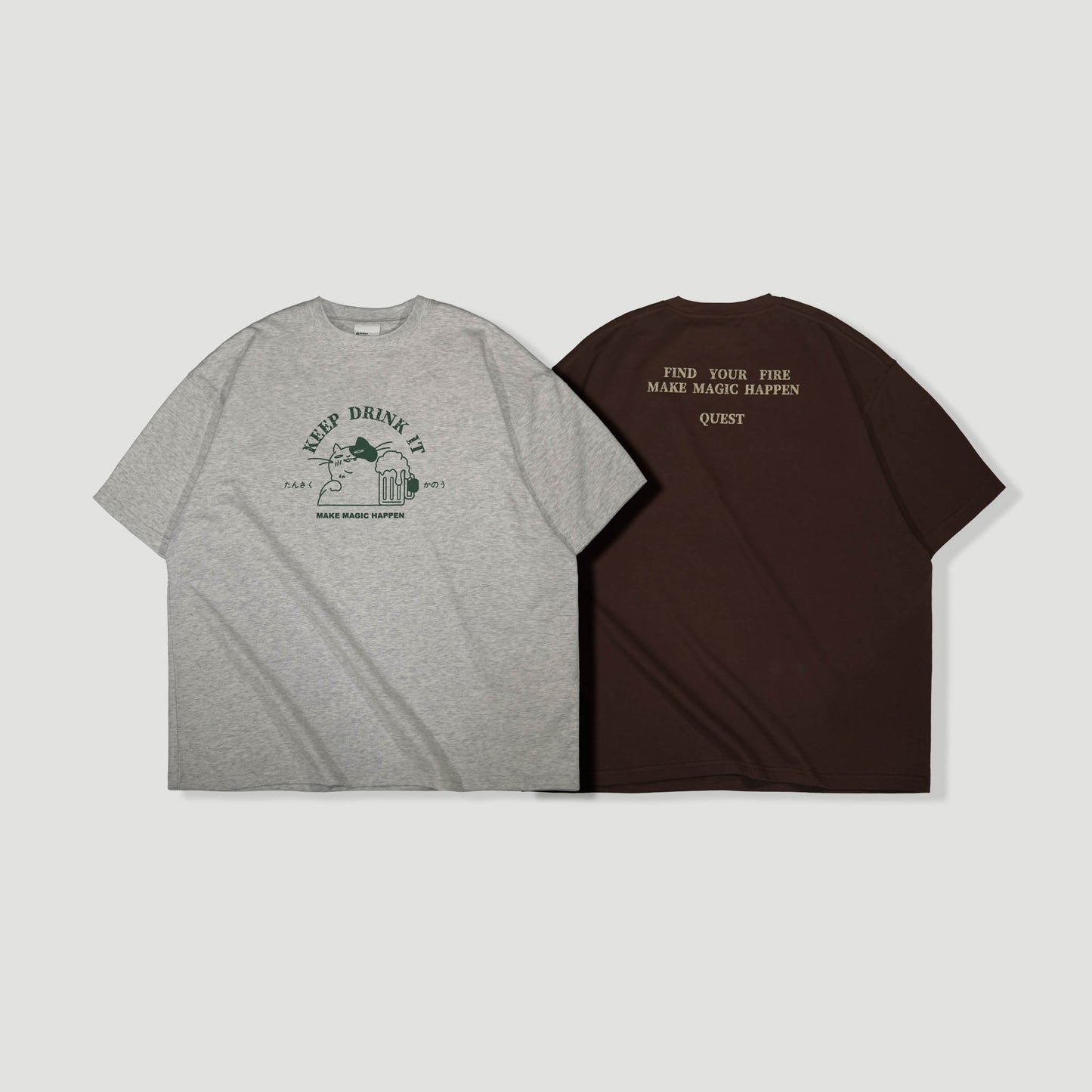 QUEST DRUNK CAT TEE 酒精貓咪TEE
