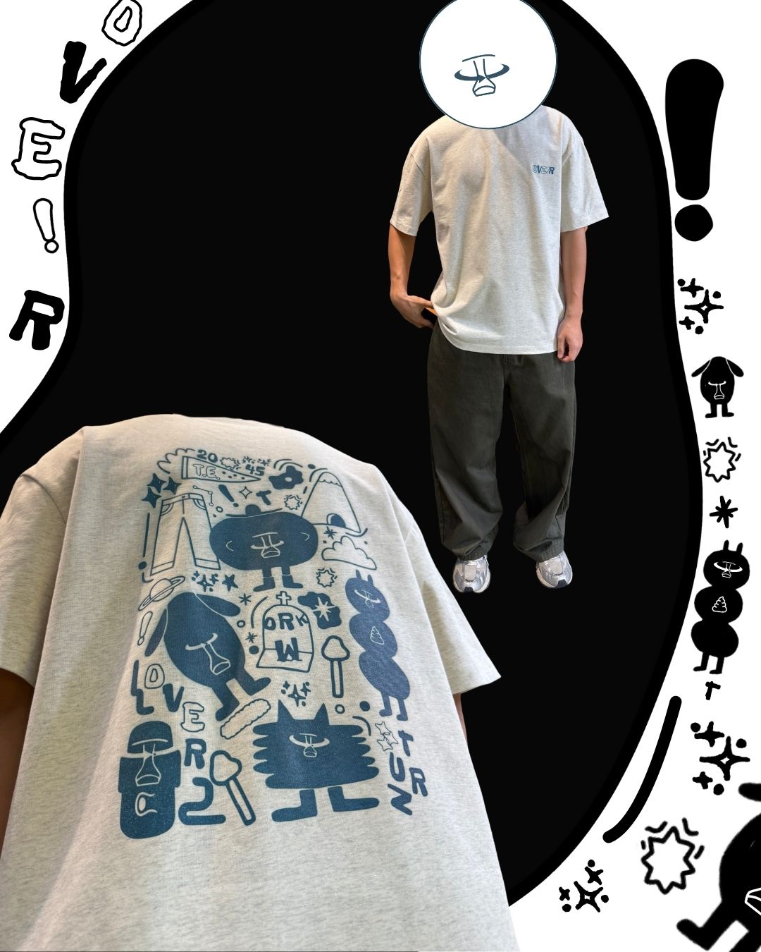 TURNOVER 2025SS “Doodle Tee "
“25SST12 小塗鴉TEE”
