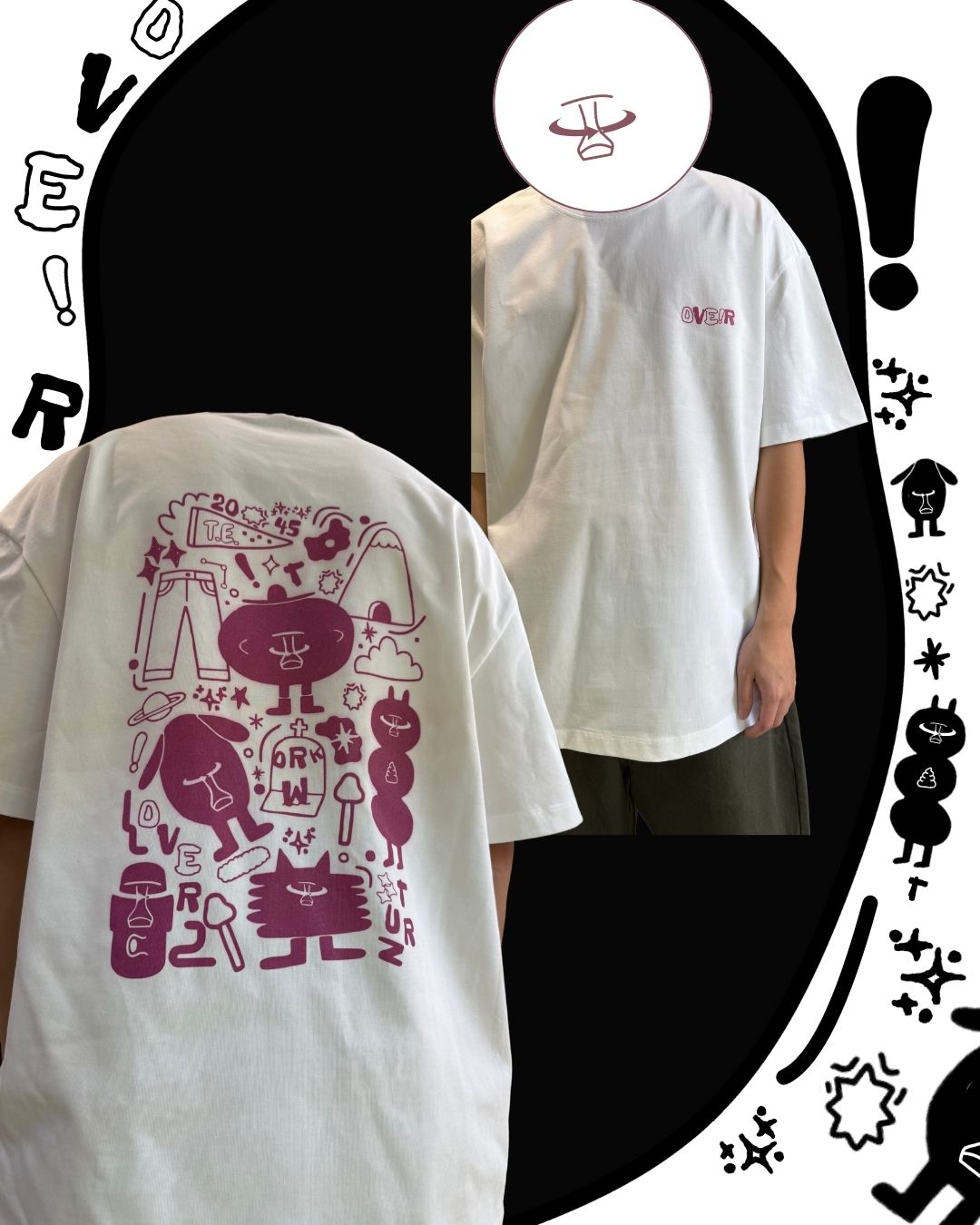 TURNOVER 2025SS “Doodle Tee "
“25SST12 小塗鴉TEE”