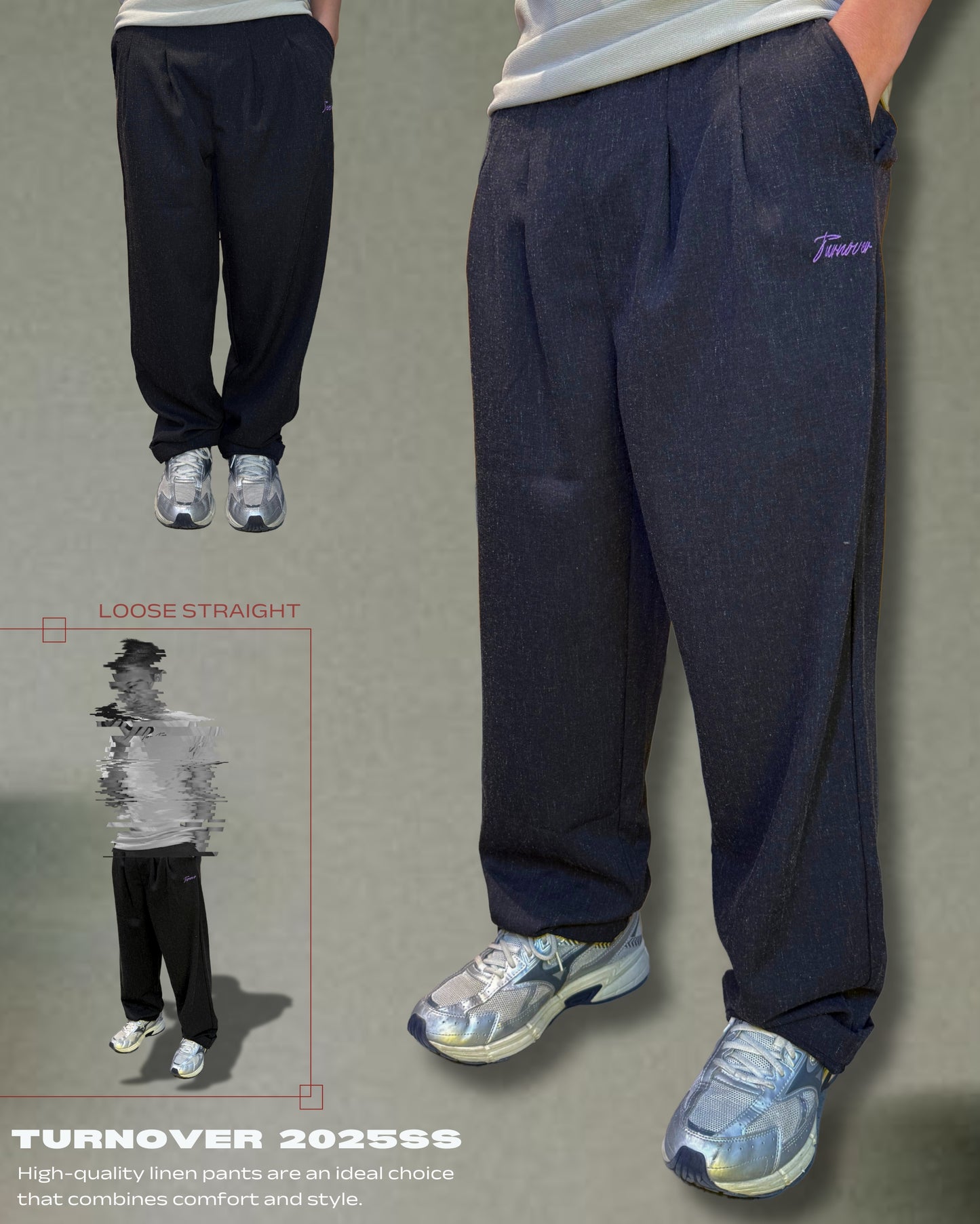 TURNOVER 2025SS HIGH-QUALITY LINEN PANTS
“25SS-LS3 高級亞麻長褲 ”