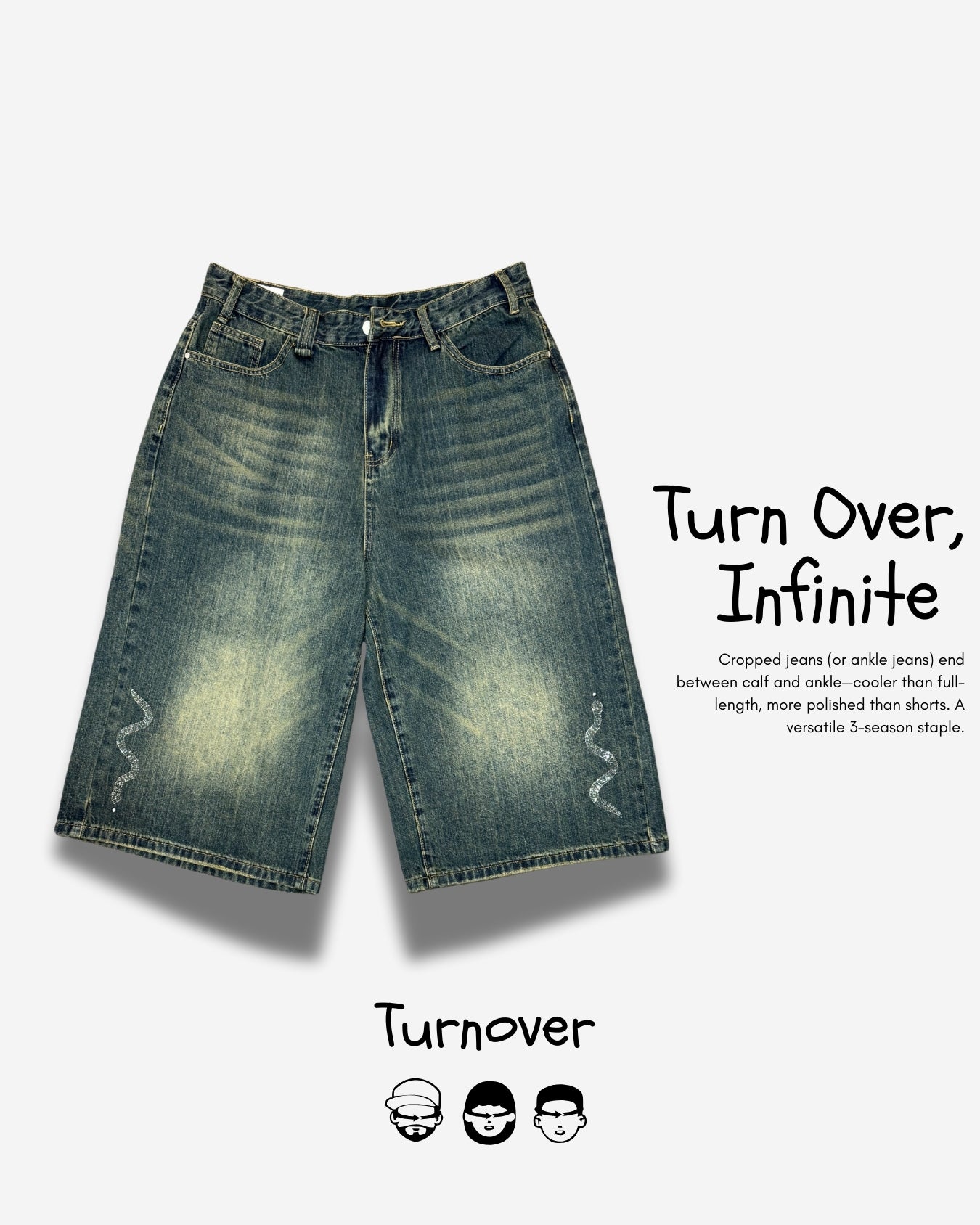 TURNOVER 2025SS Snakelet JEANS
“25SS-S3 小蛇閃鑽牛仔褲”